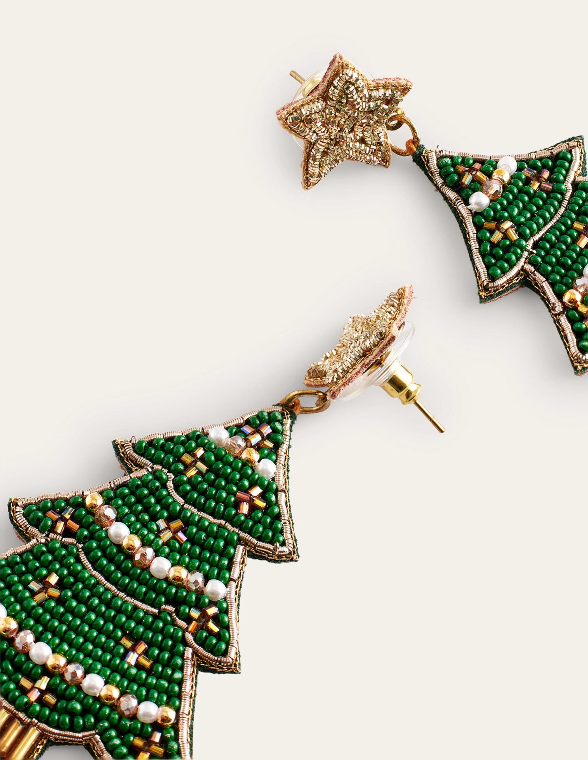 Boucles d'oreilles festives ornementées-Sapin de Noël - Image 3