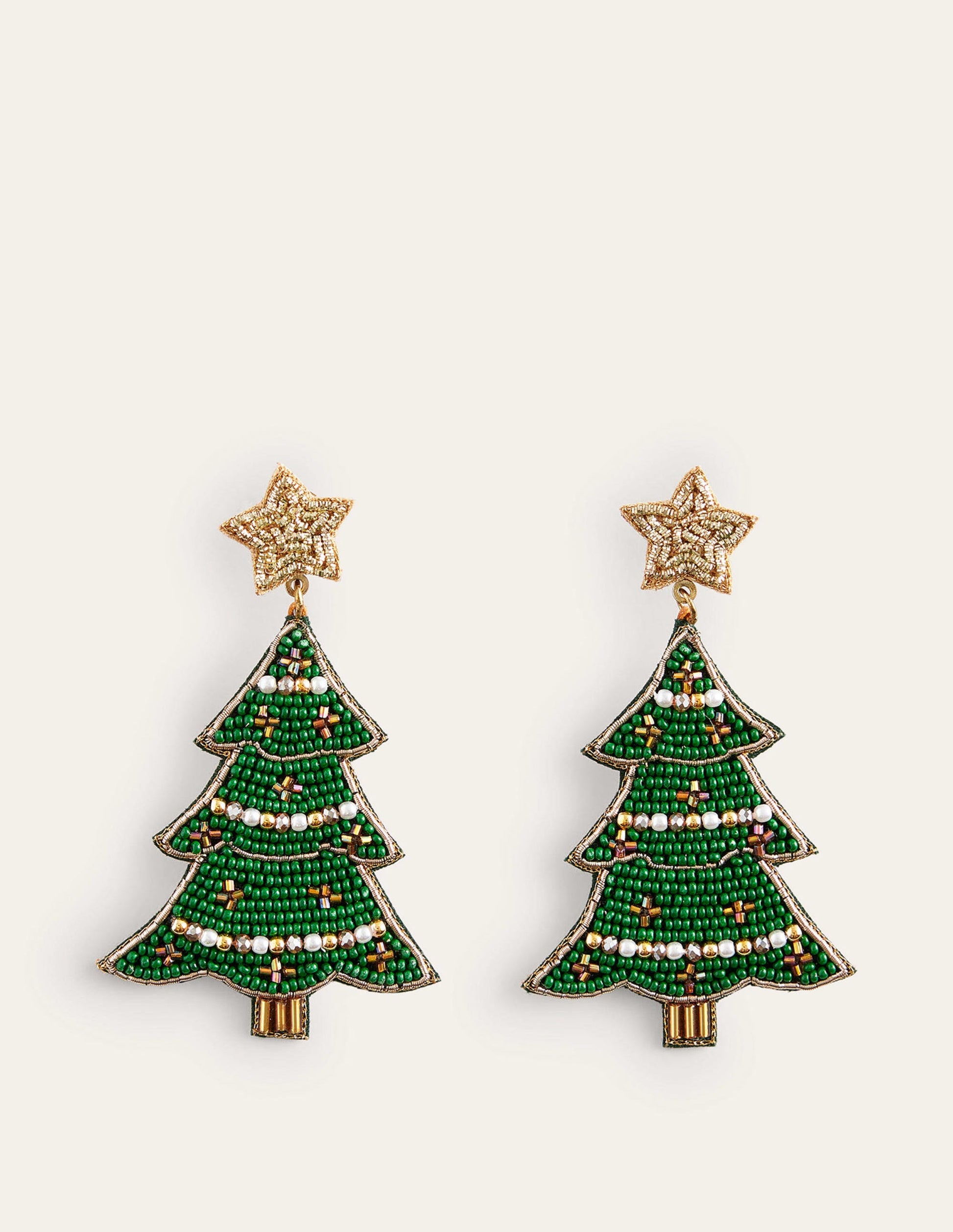 Boucles d'oreilles festives ornementées-Sapin de Noël-2