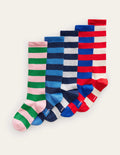 Stiefelsocken im 5er-Pack-Bunt Gestreift