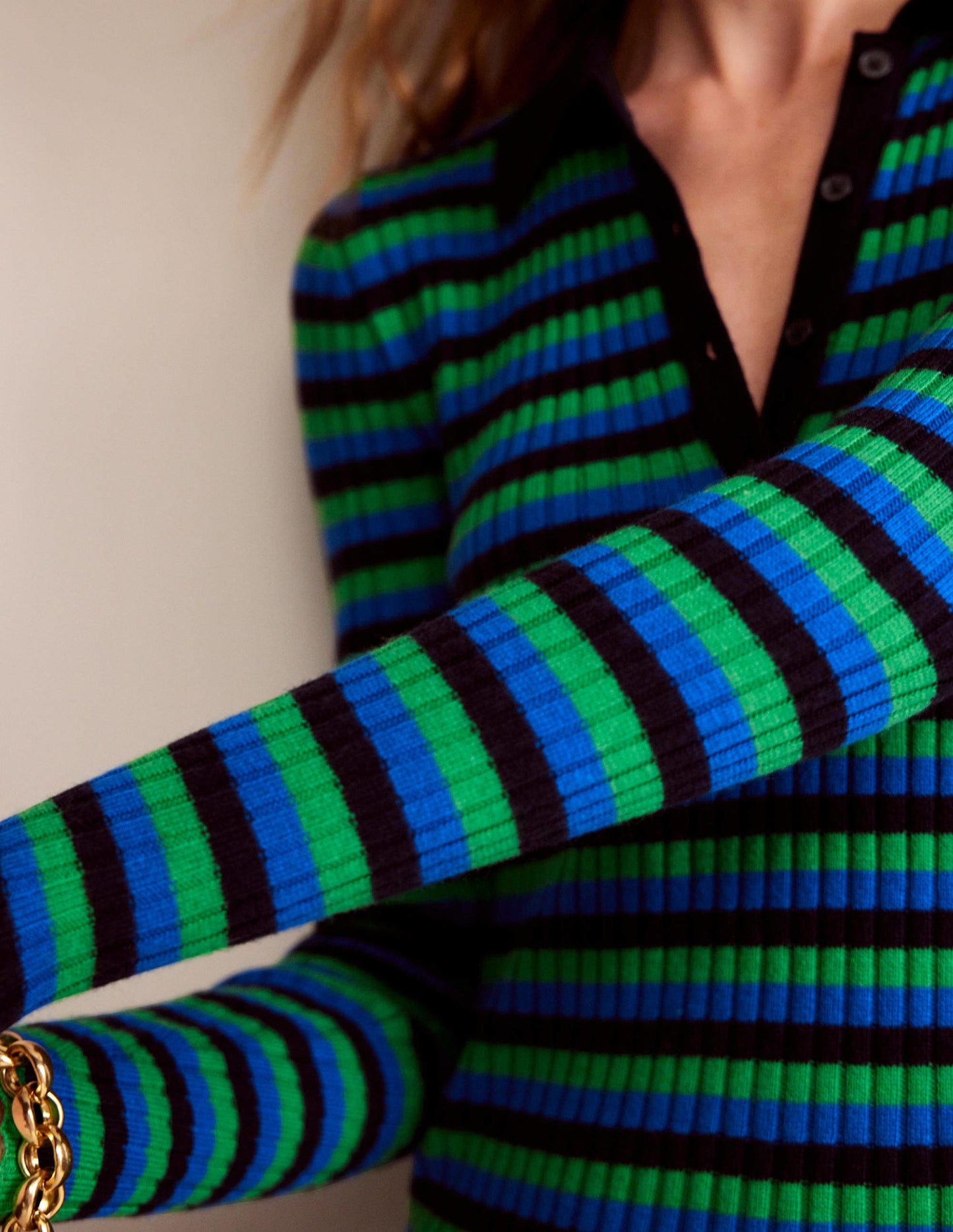 Minikleid mit Kragen-Marineblau und Strahlendes Grün