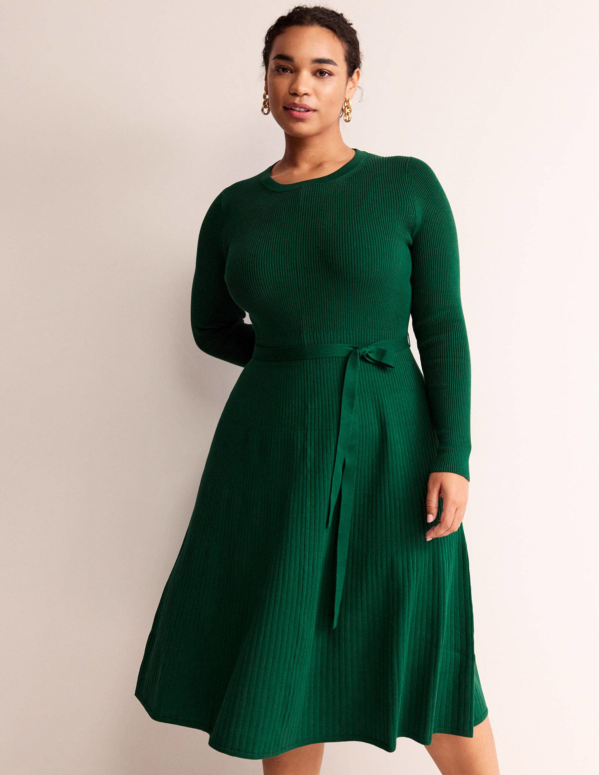 Lola Strick-Midikleid-Smaragdgrün - Image 5