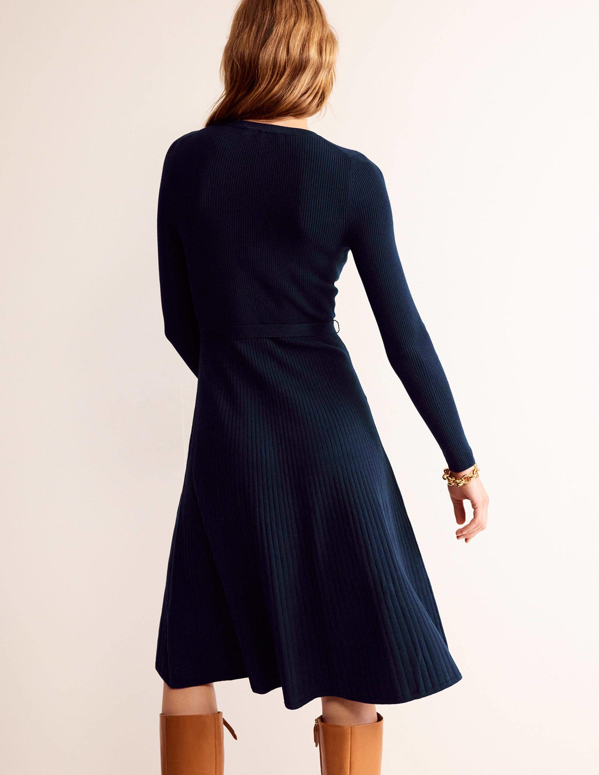 Lola Strick-Midikleid-Marineblau-4