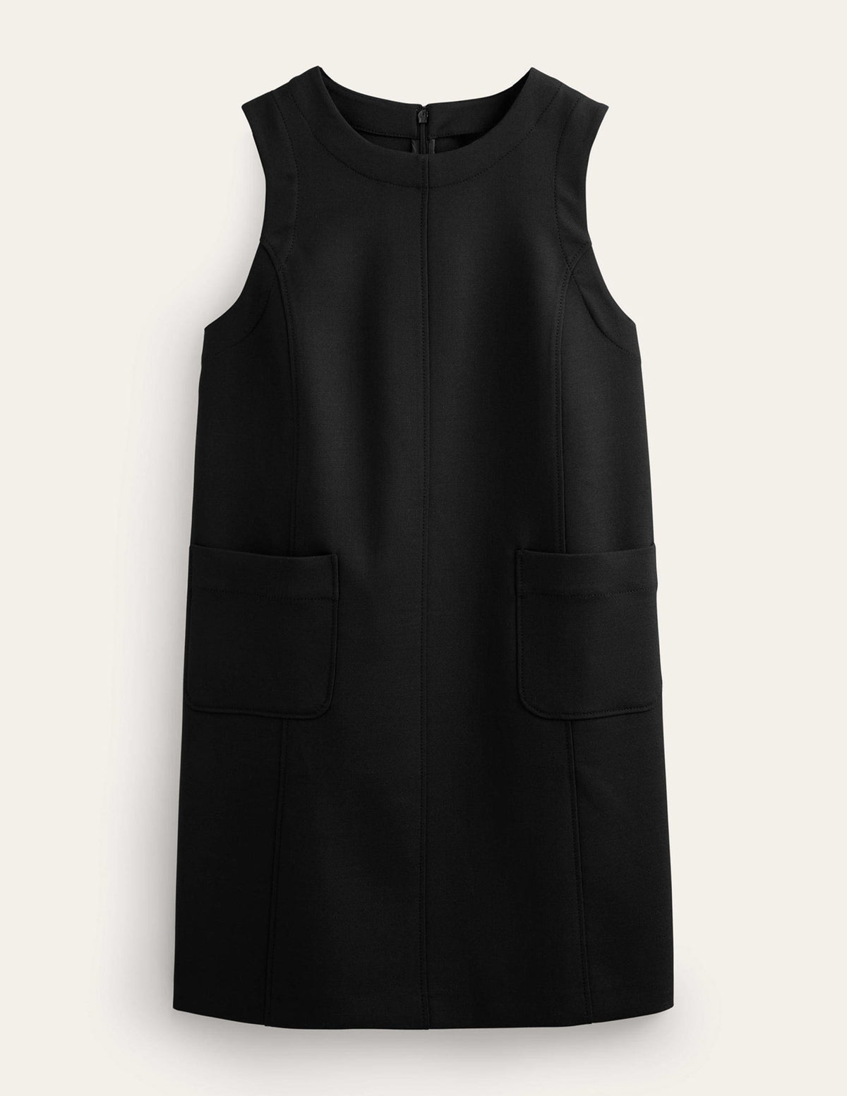 Mini-Etuikleid mit Taschendetail-Schwarz-5