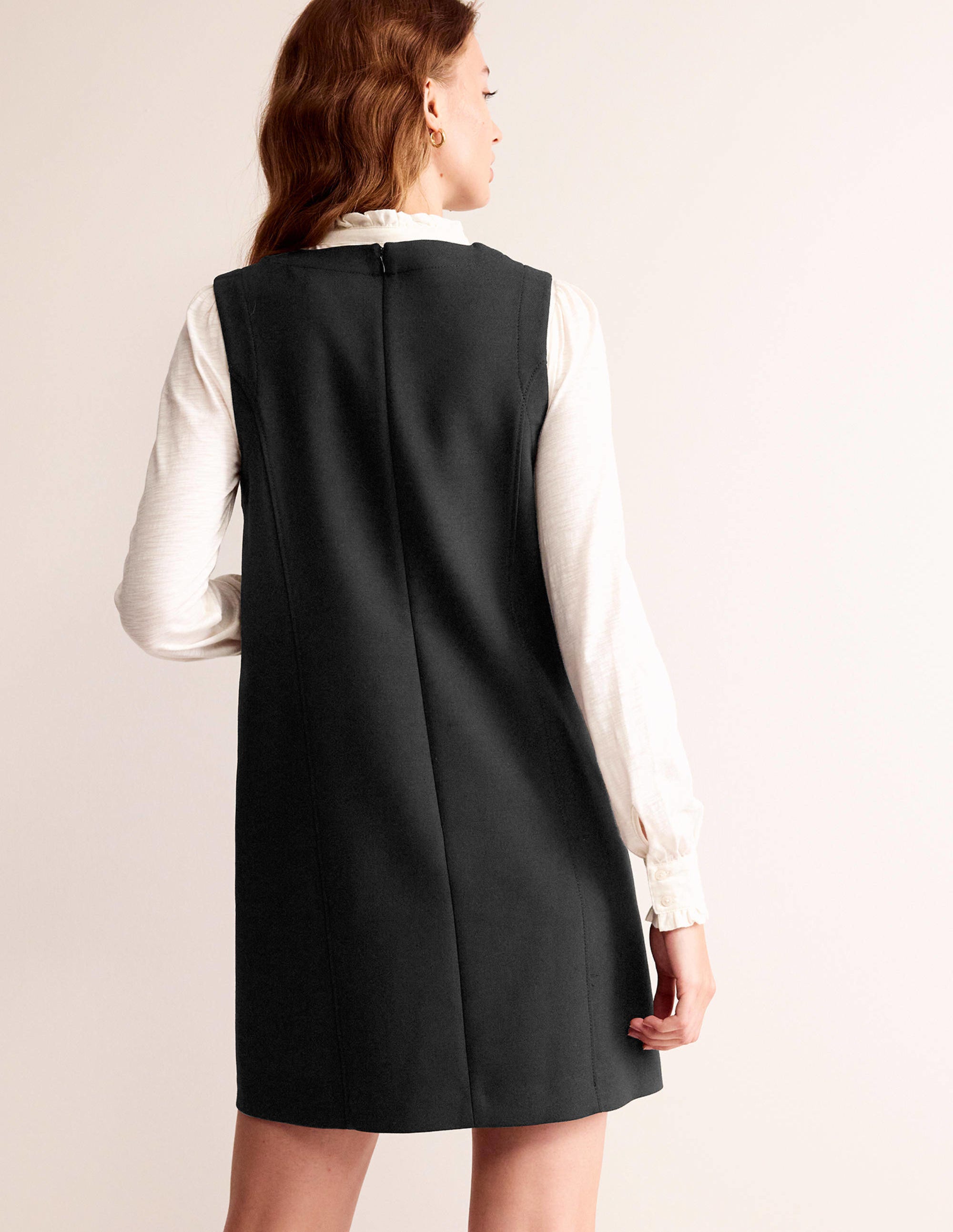 Mini-Etuikleid mit Taschendetail-Schwarz - Image 3