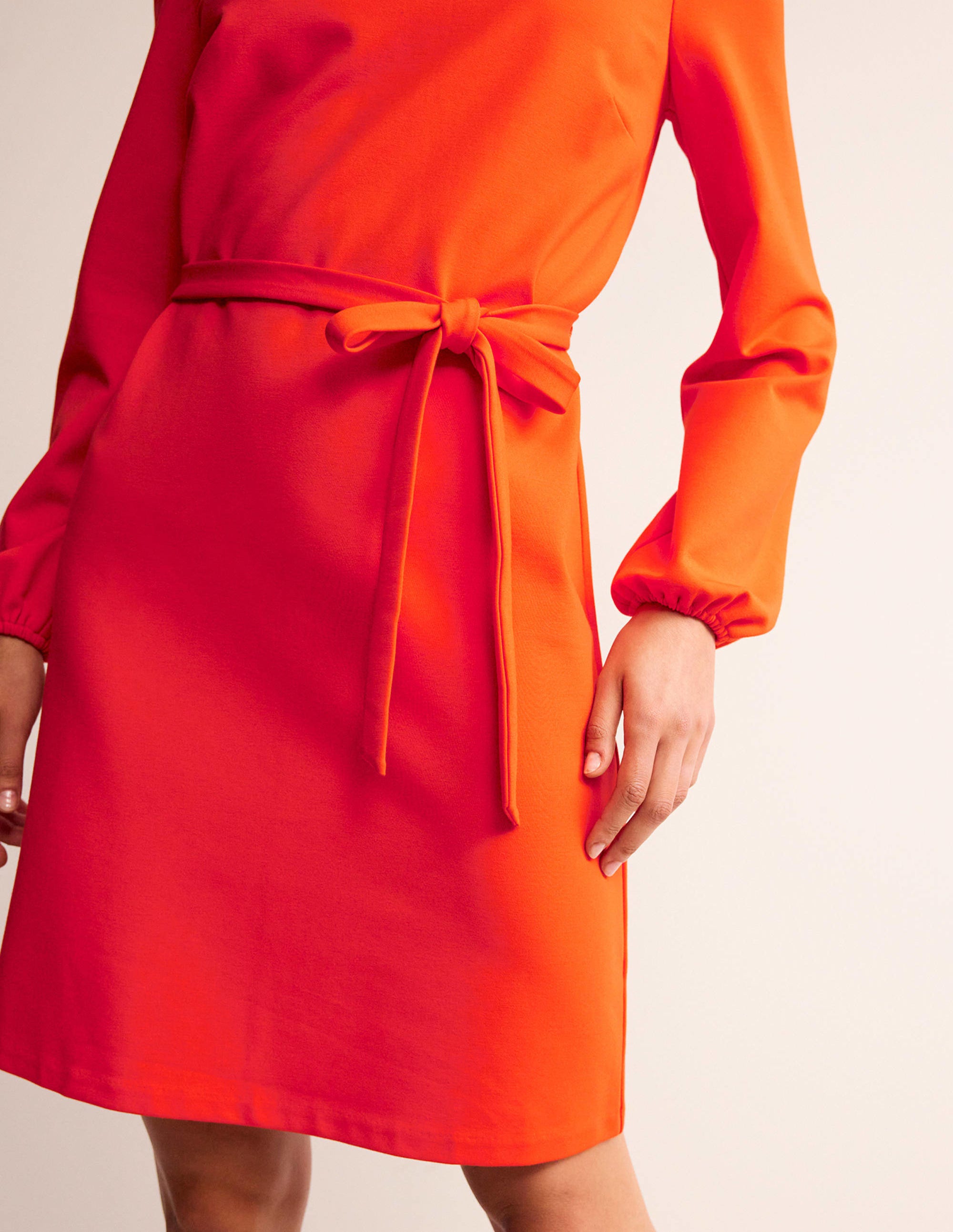 Robe droite Violet en point de Rome-Orange fiesta - Image 2