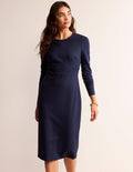 Nadia Ponte Midi Dress-Navy