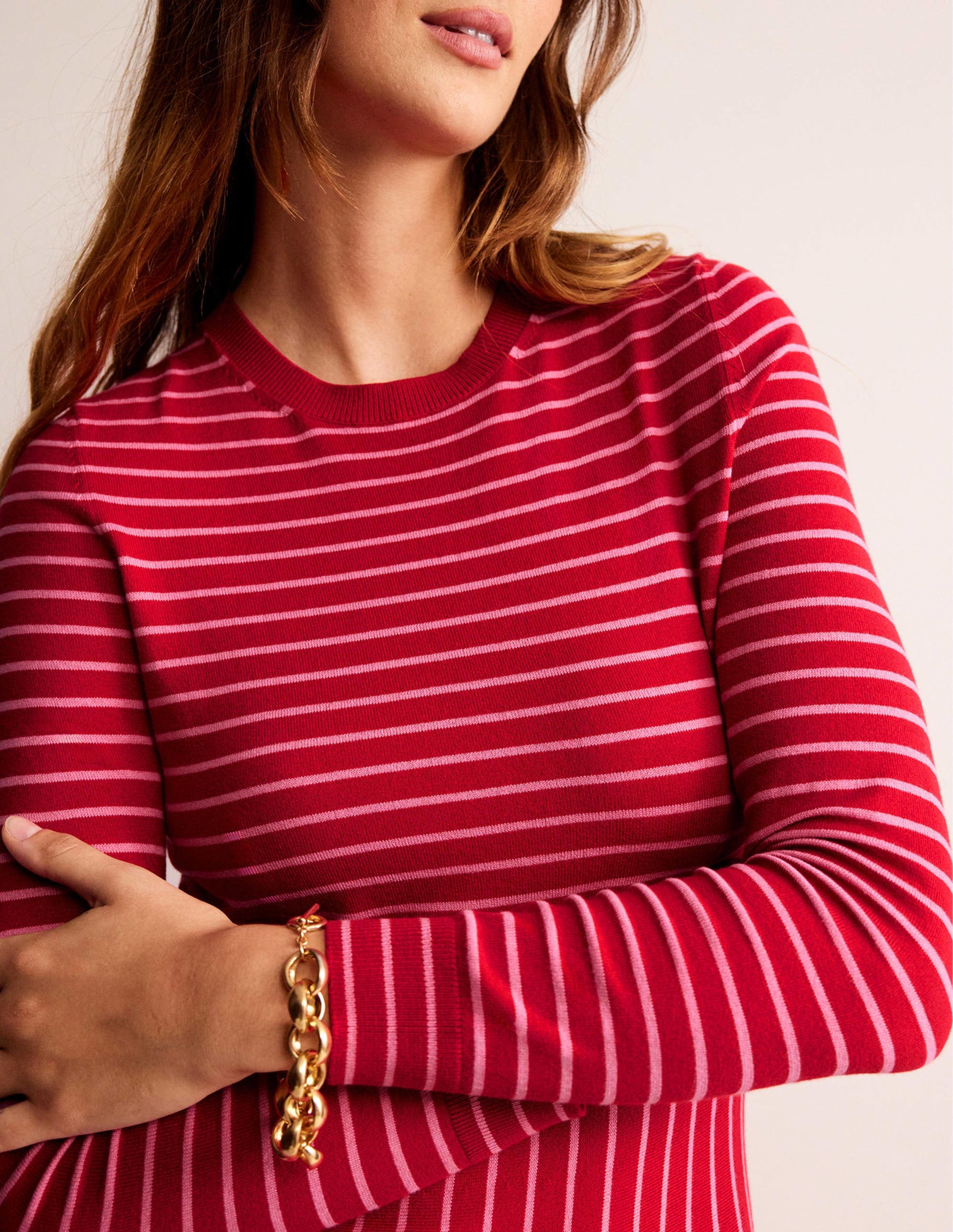 Maria Strick-Midikleid-Pepperoni und Crayon-Rosa-2