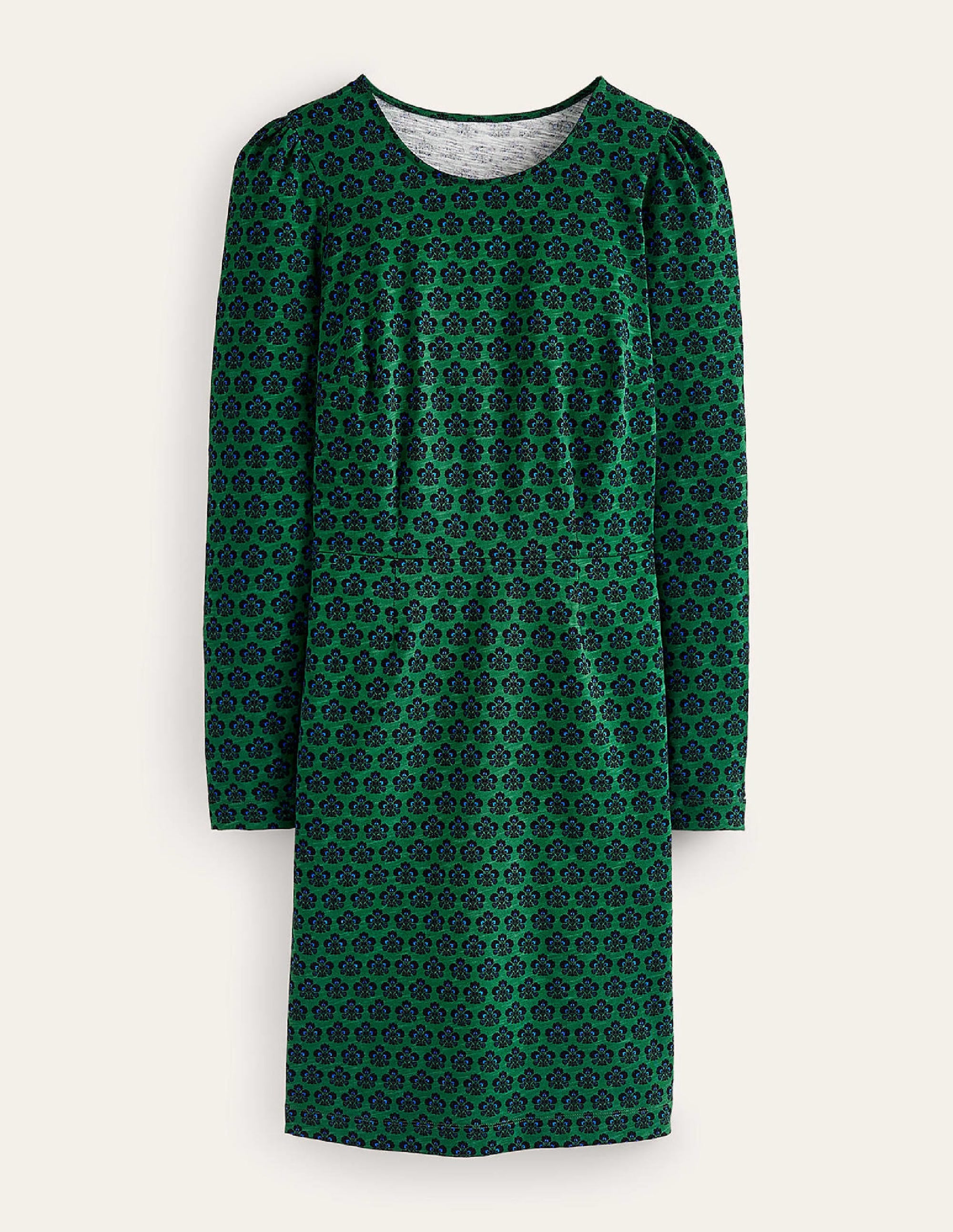 Robe Penelope en jersey-Vert amazone, motif Carnation Stamp - Image 7