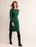 Robe Penelope en jersey-Vert amazone, motif Carnation Stamp