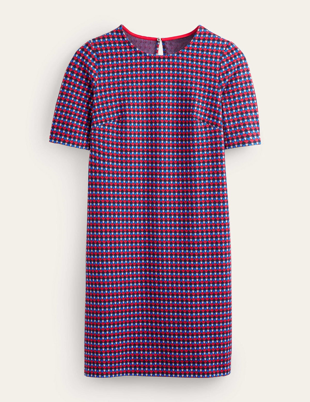 Ivy Kleid aus Jacquard-Jersey-Salsa, Terrasse Geo-5