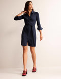 Jessie Jersey-Hemdblusenkleid-Marineblau
