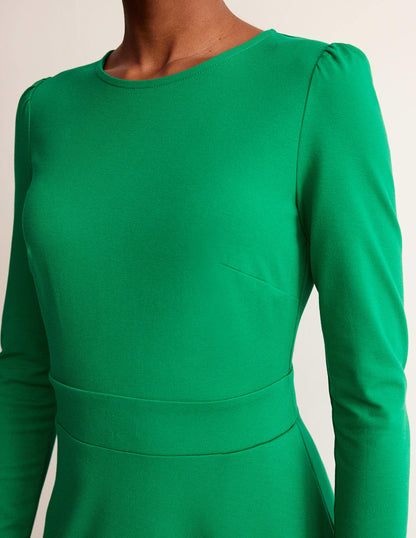 Sabrina Ponte-Kleid-Veridiangrün