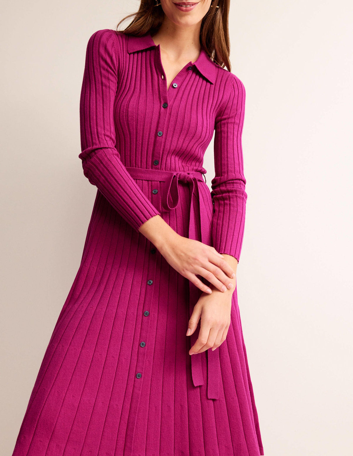 Rachel Strick-Hemdkleid-Pflaumenfarben - Image 2