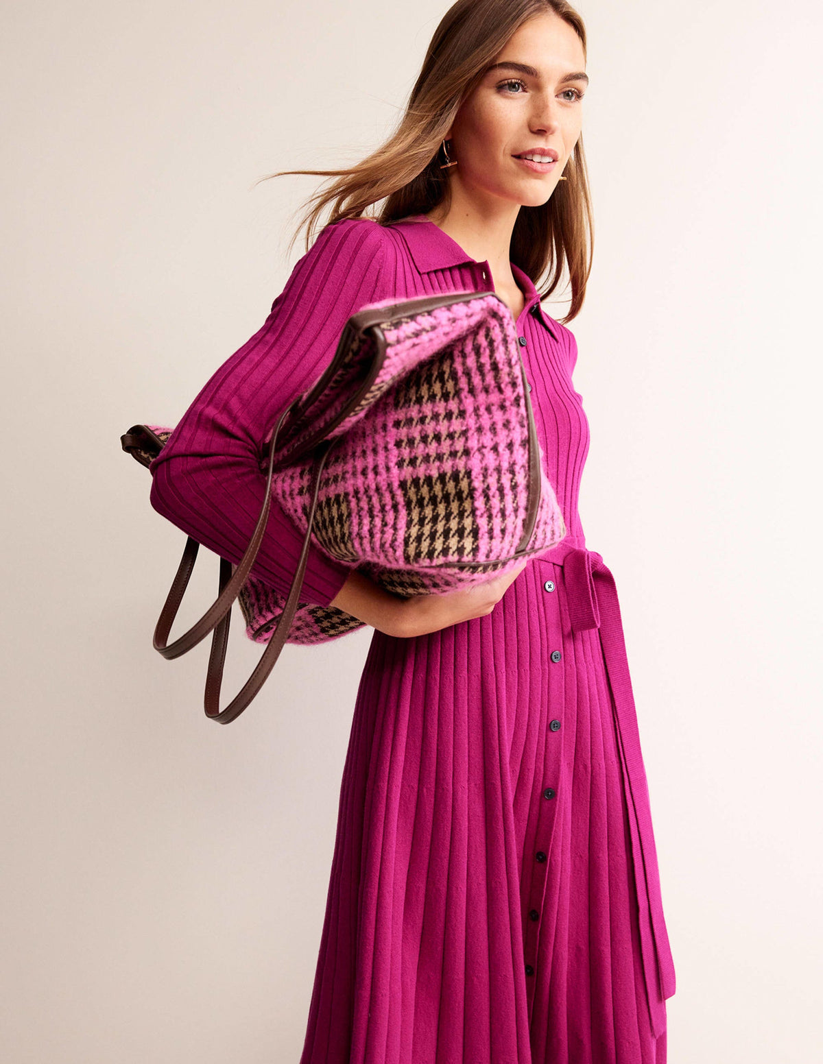 Rachel Strick-Hemdkleid-Pflaumenfarben - Image 4