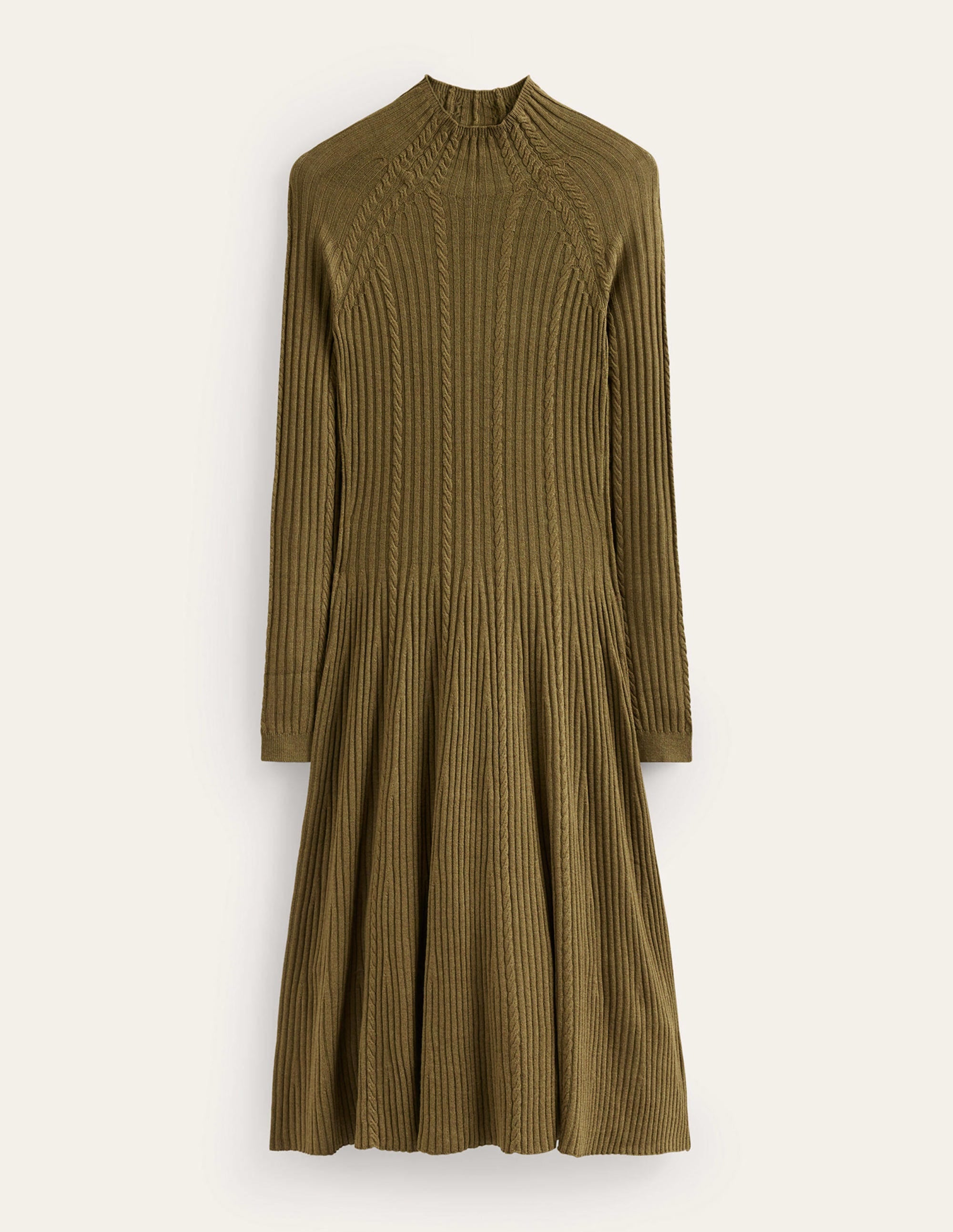 Tessa Strickkleid-Dunkles Moosgrün - Image 6
