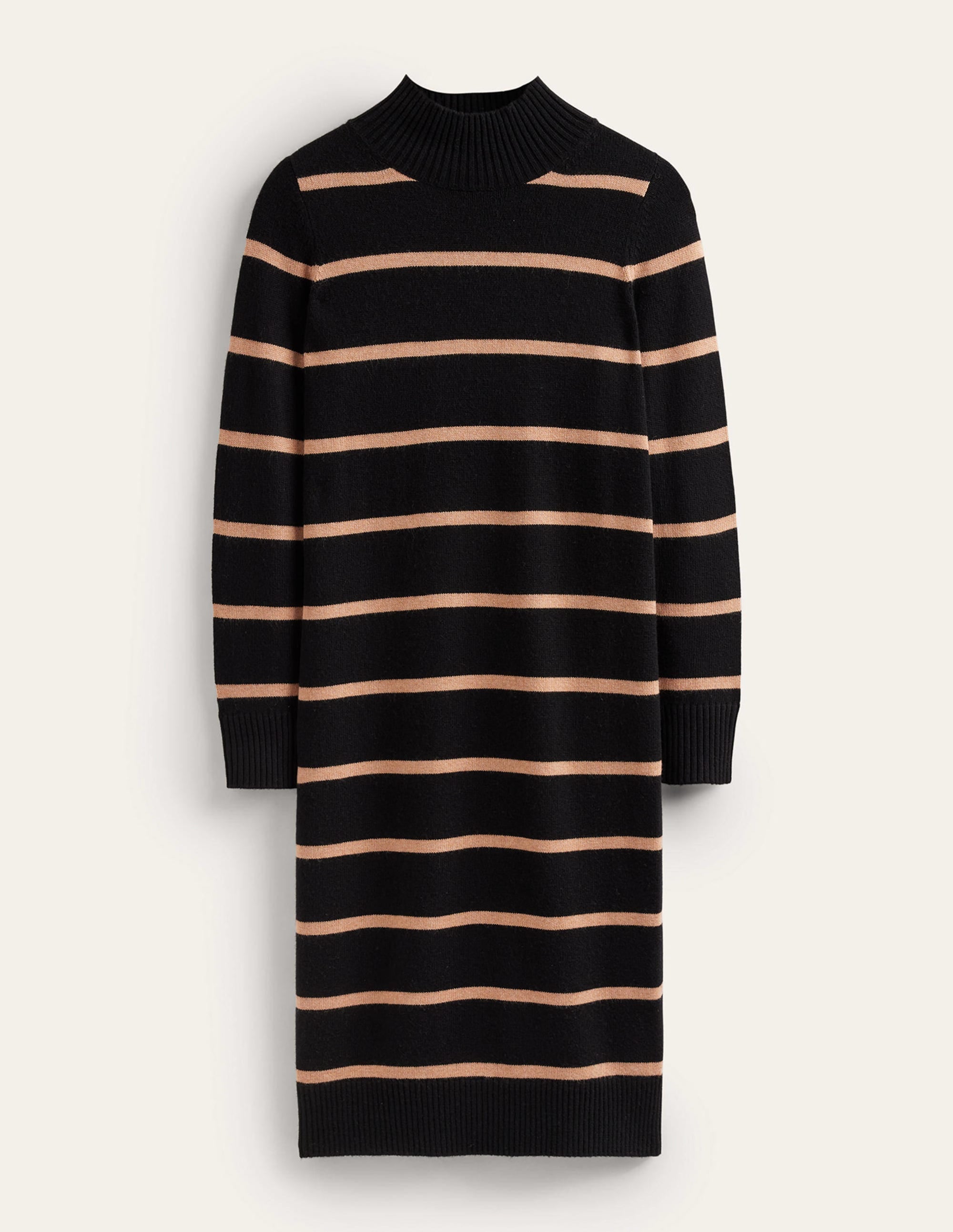 Robe Verity en maille-Noir et camel - Image 5