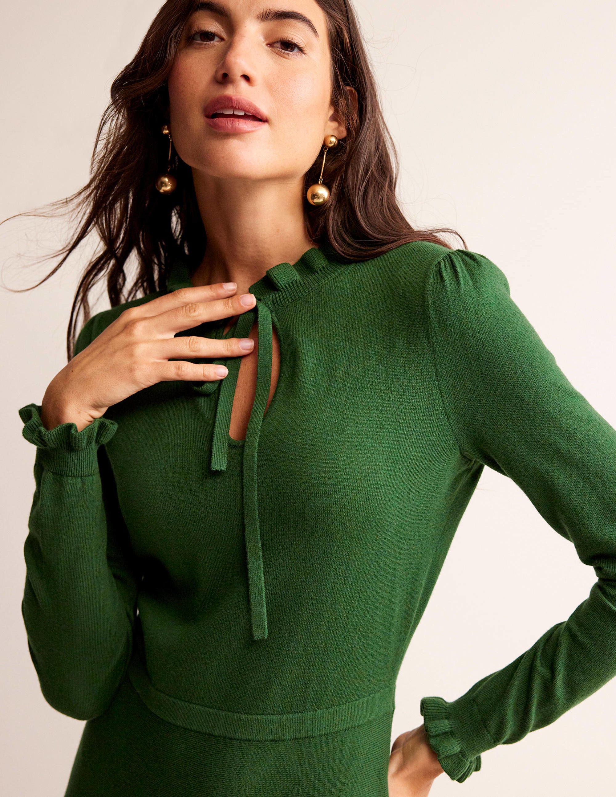 Robe volantée-Vert amazonien - Image 2