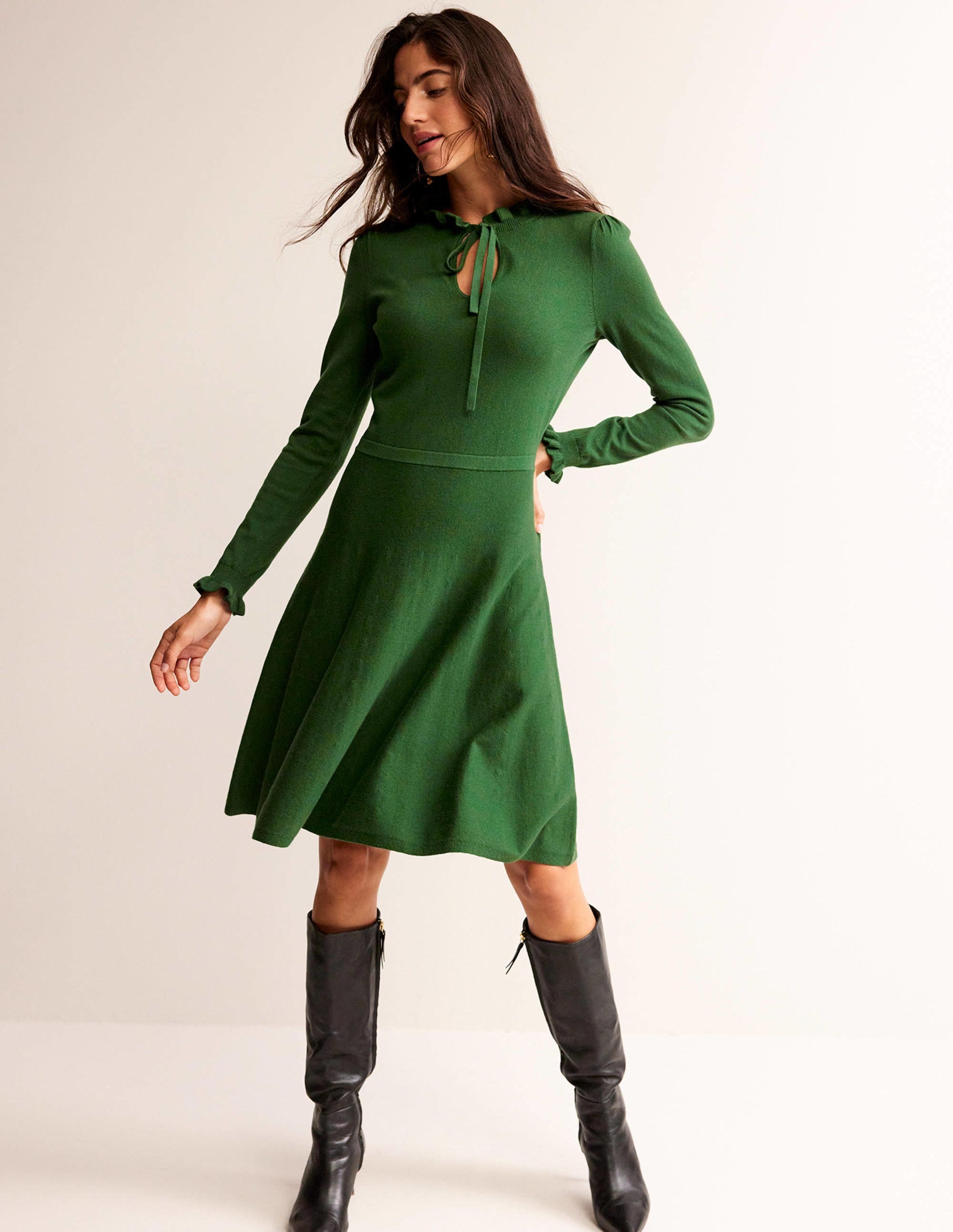 Robe volantée-Vert amazonien - Image 4