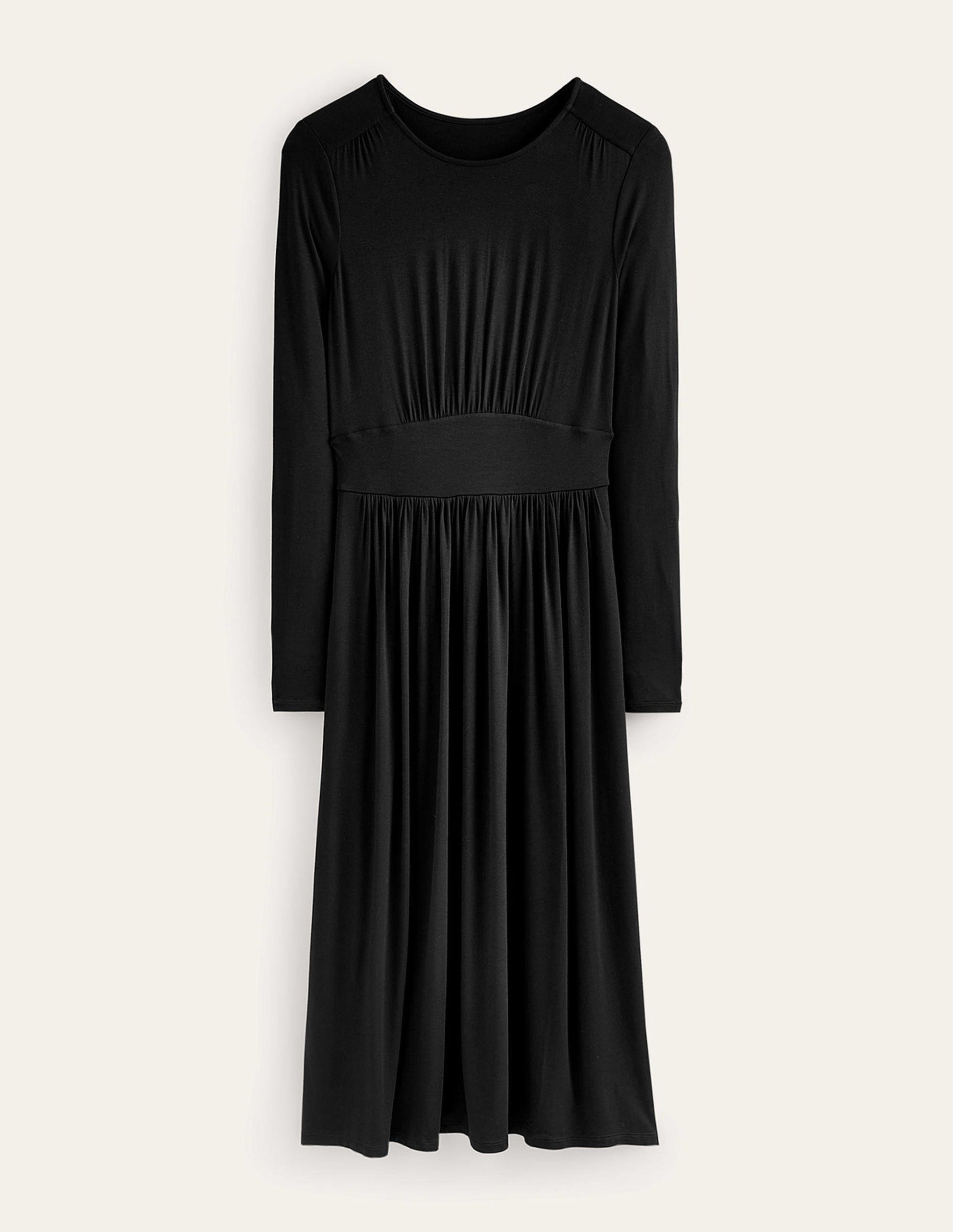 Thea Long Sleeve Midi Dress-Black-7