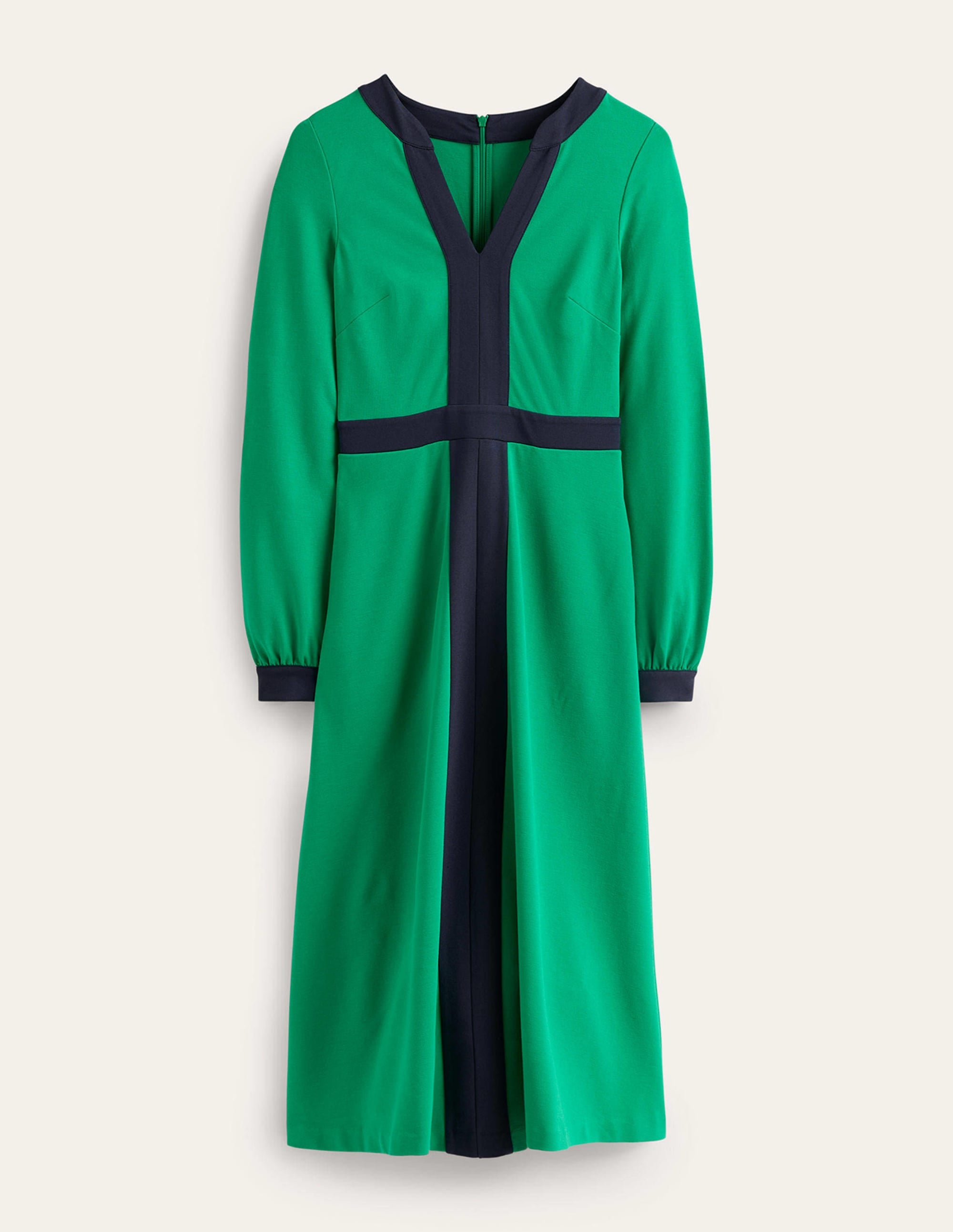 Midikleid in Blockfarben-Grün und Marineblau - Image 5