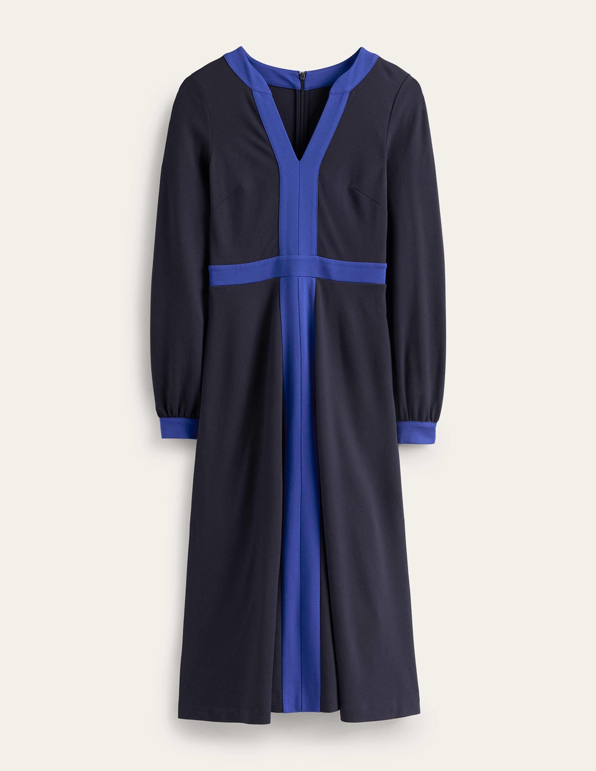 Midikleid in Blockfarben-Marineblau und leuchtendes Blau - Image 5