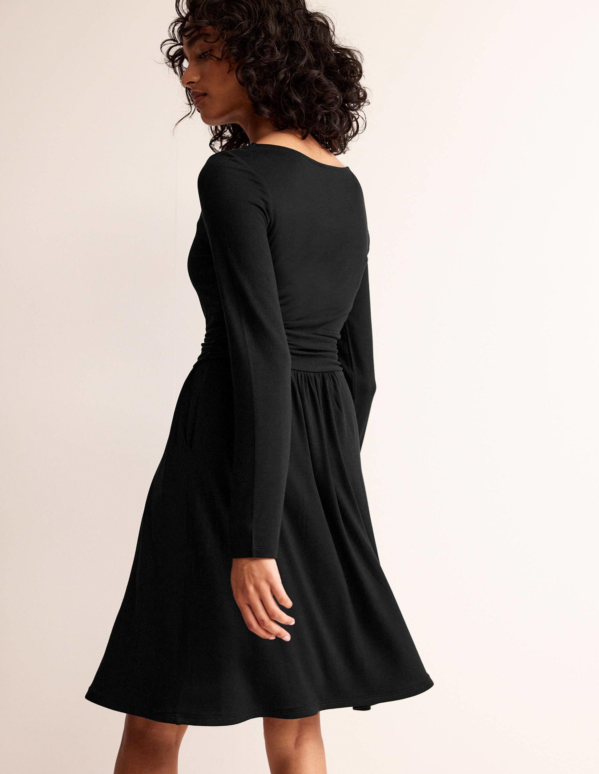 Abigail Jersey Dress-Black-3