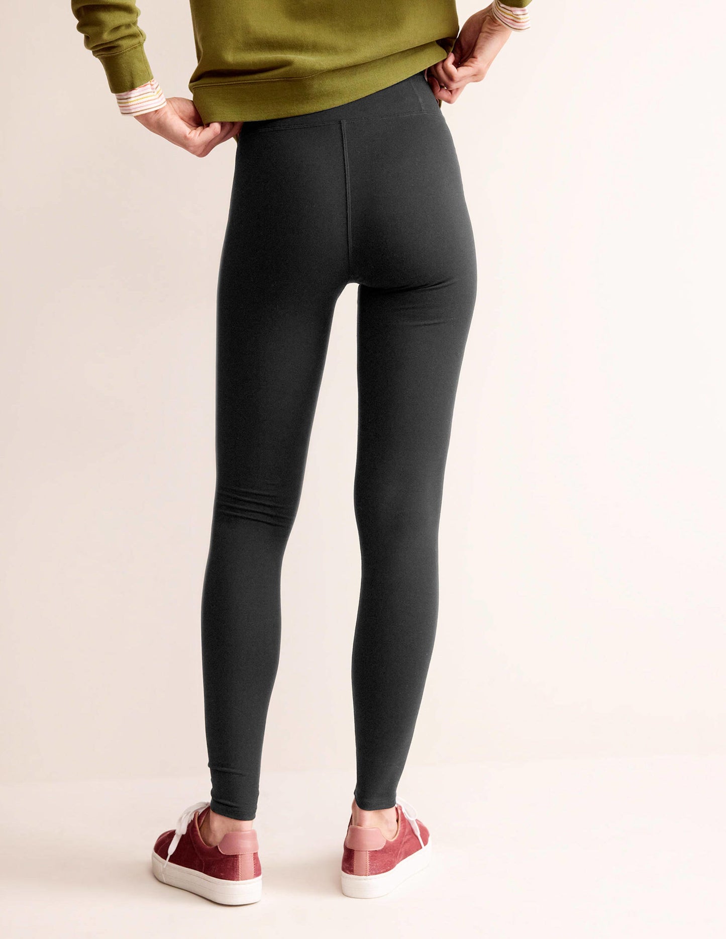 Leggings mit hohem Bund-Schwarz