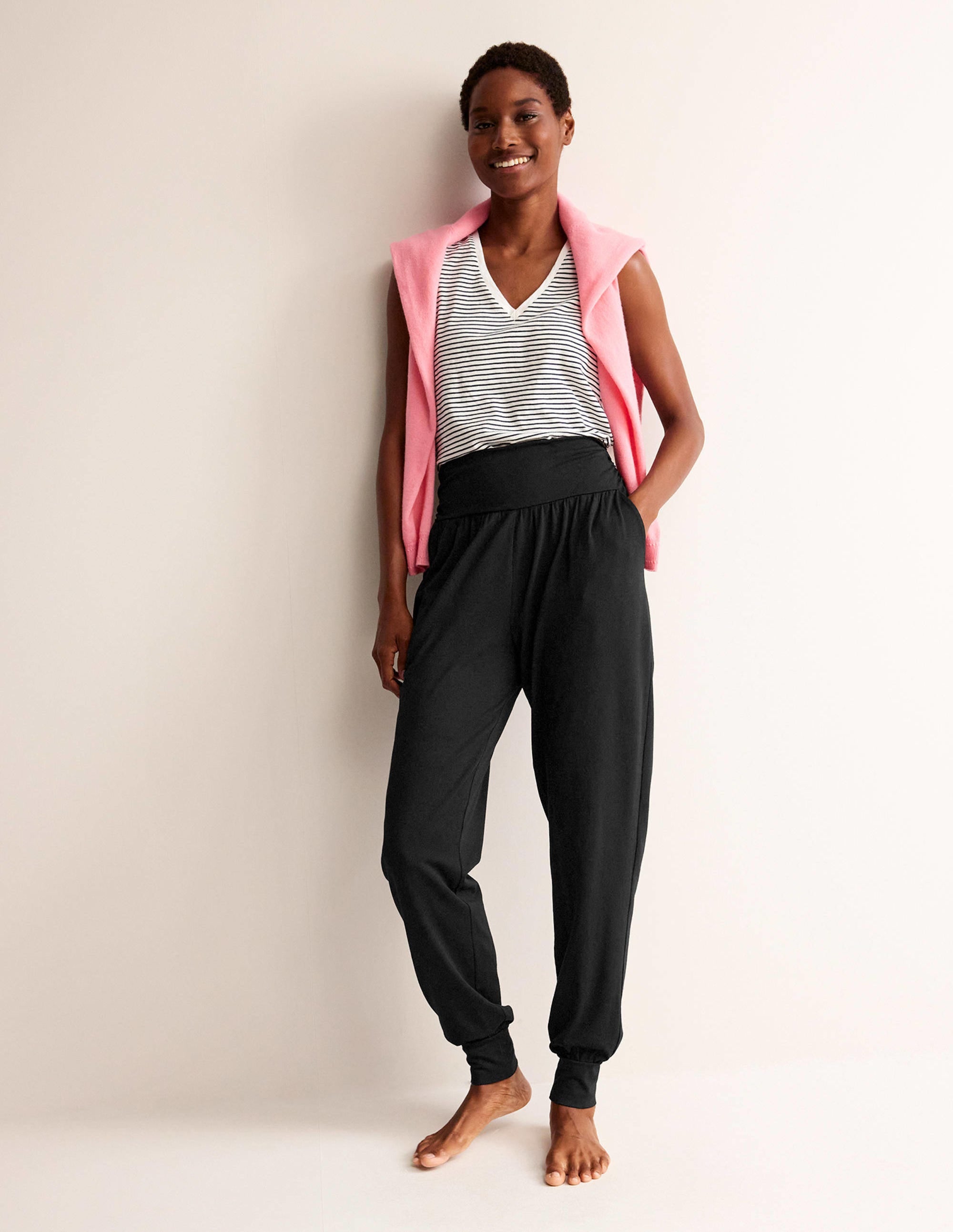 Hareem Jersey-Jogginghose-Schwarz - Image 1
