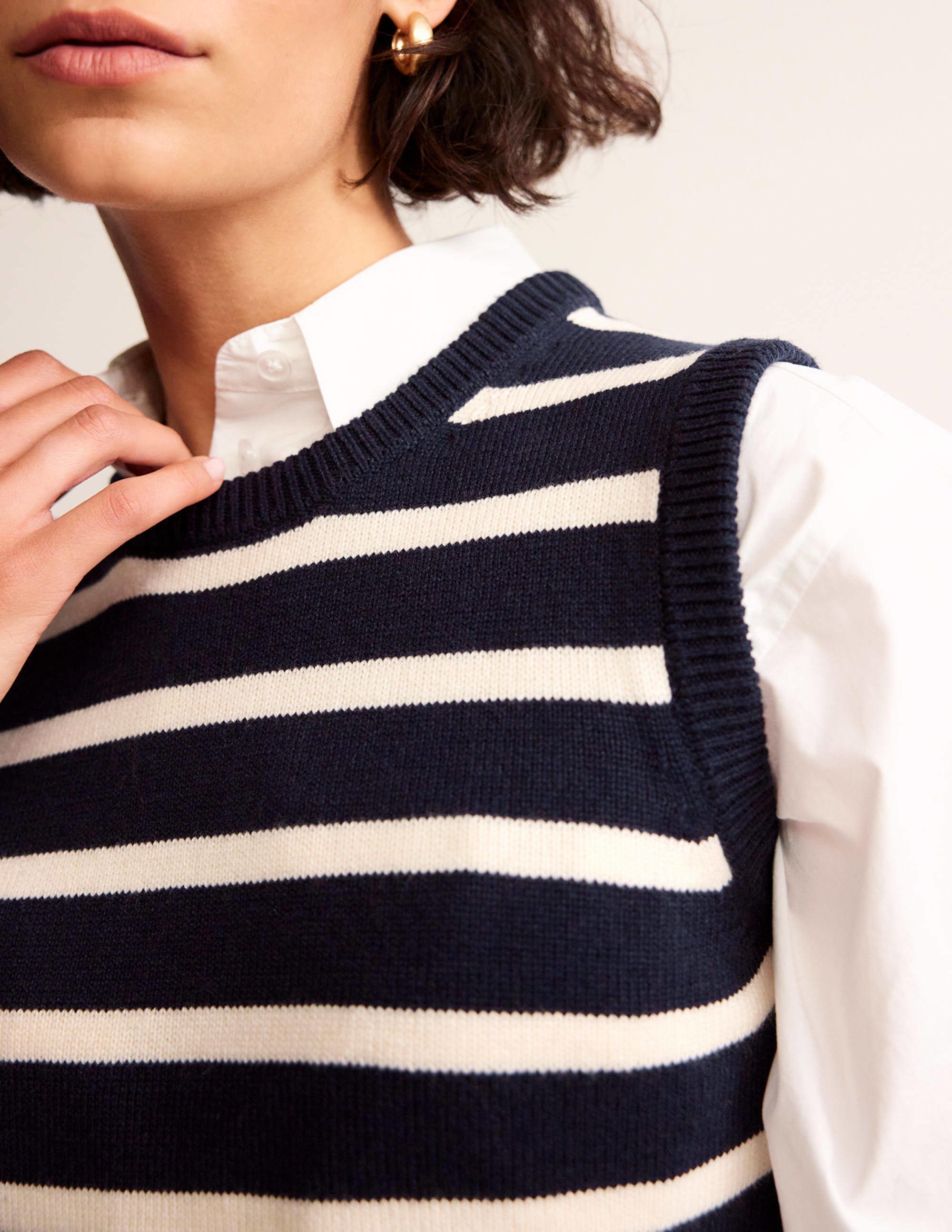 Harriet Top-Marineblau und Naturweiß - Image 2