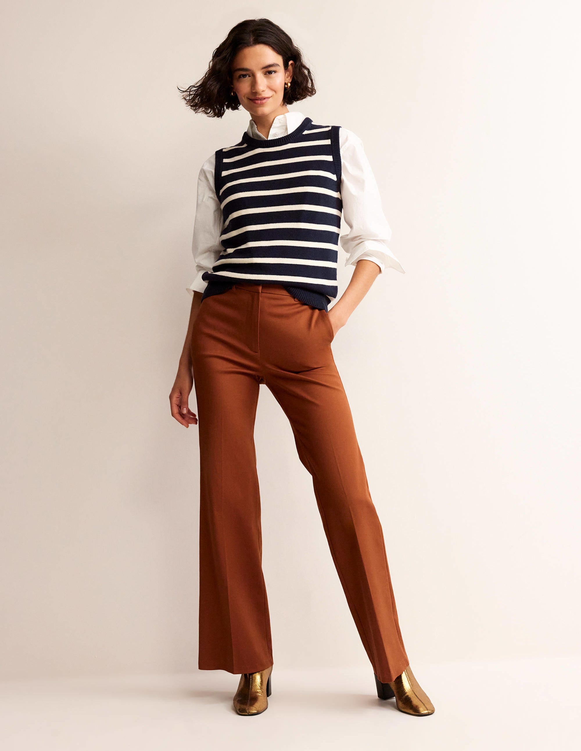 Harriet Top-Marineblau und Naturweiß - Image 4