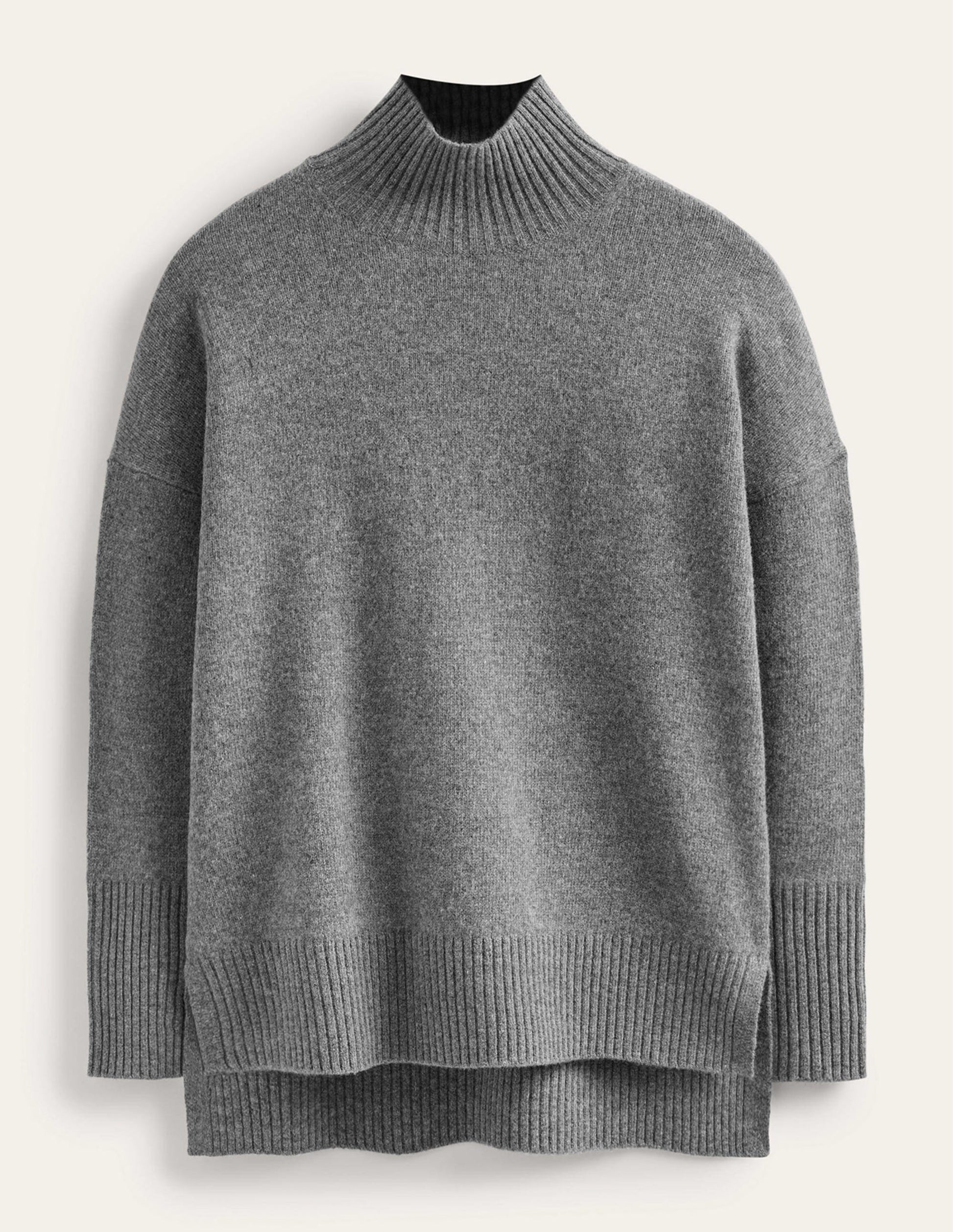Jessica Oversize-Pullover-Helles Anthrazit Meliert-5