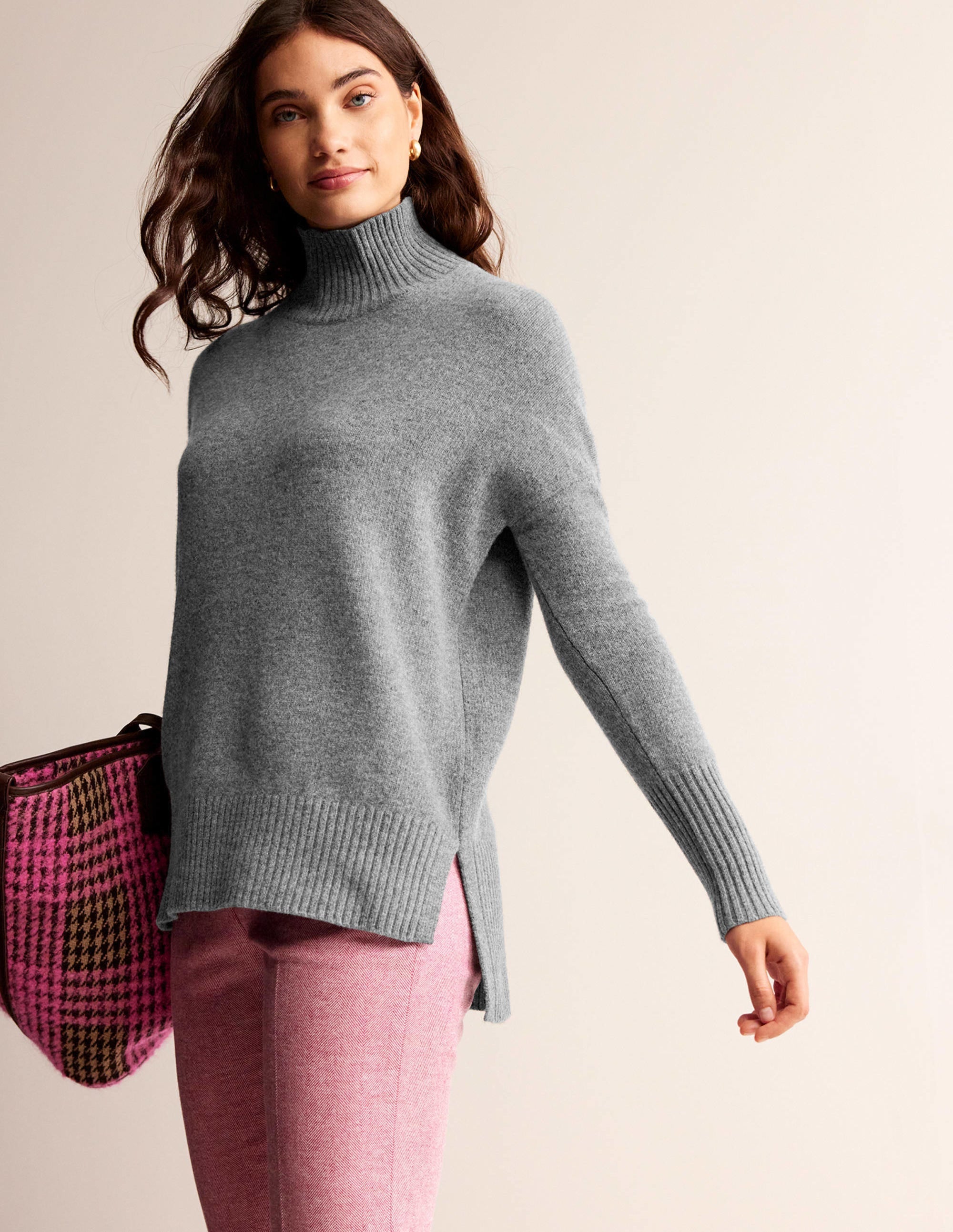 Jessica Oversize-Pullover-Helles Anthrazit Meliert - Image 4