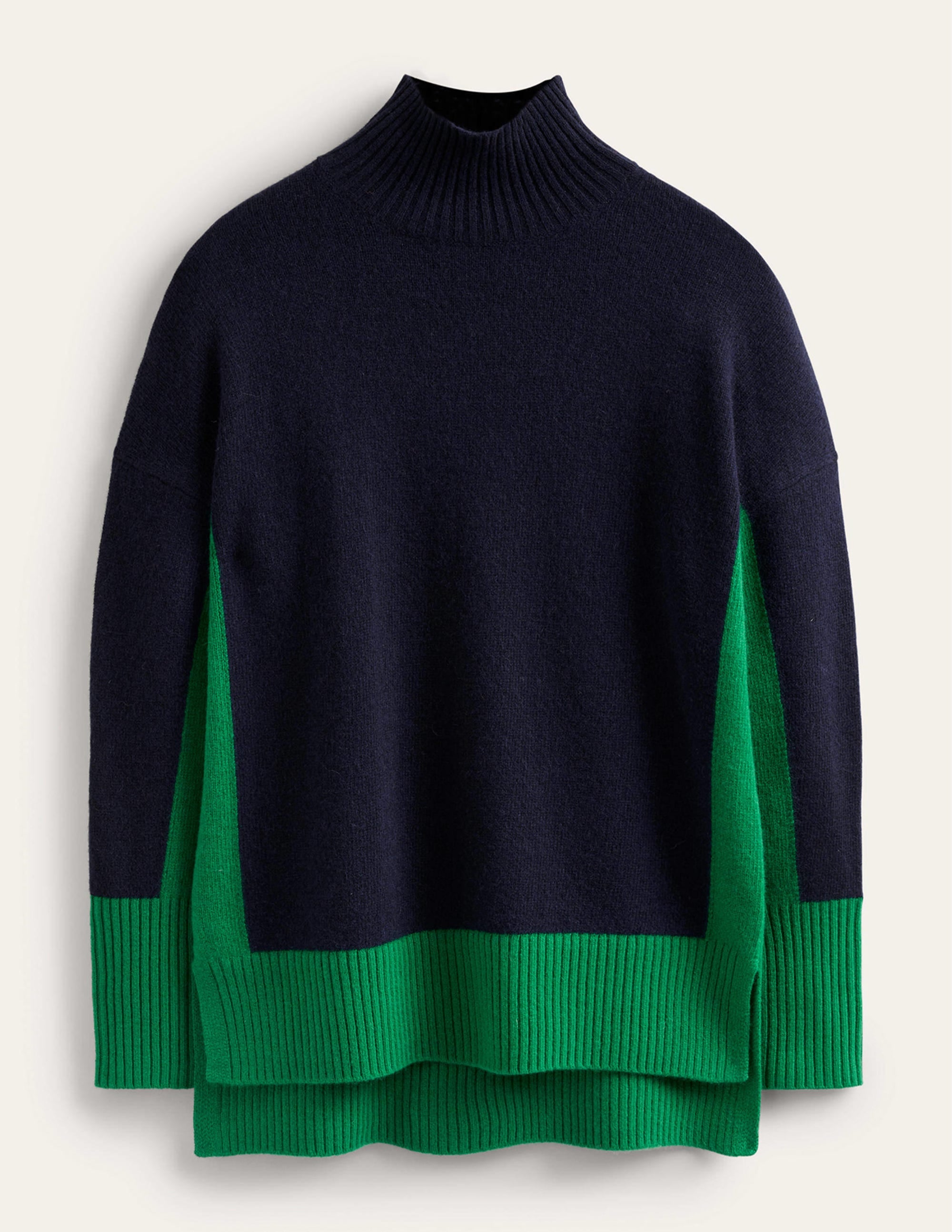 Jessica Oversize-Pullover-Marineblau Blockfarben - Image 5
