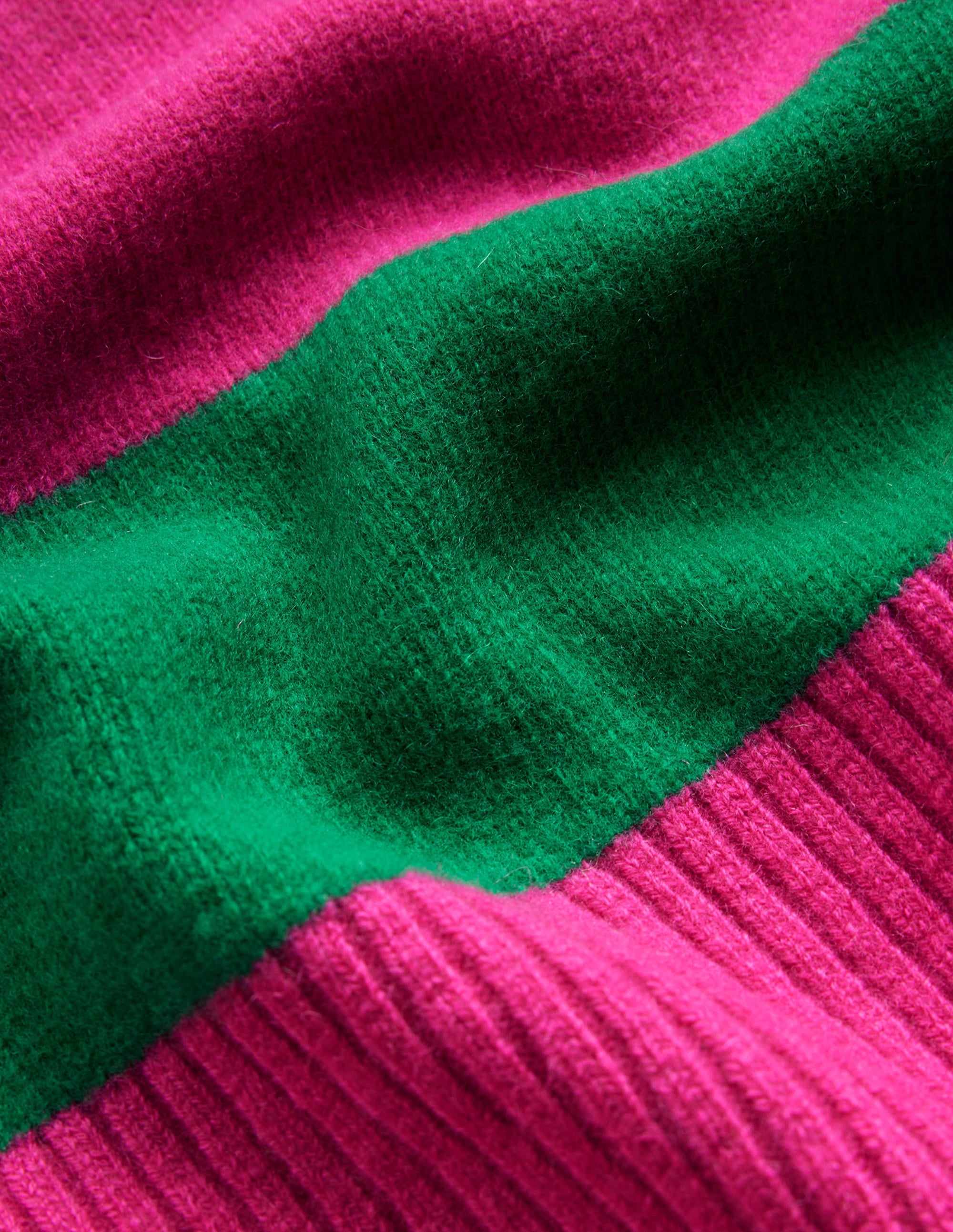 Jessica Oversize-Pullover-Kräftiges Pink/Veridiangrün - Image 7