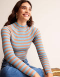 Pull Matilda étincelant-Bleu clair et cuivre