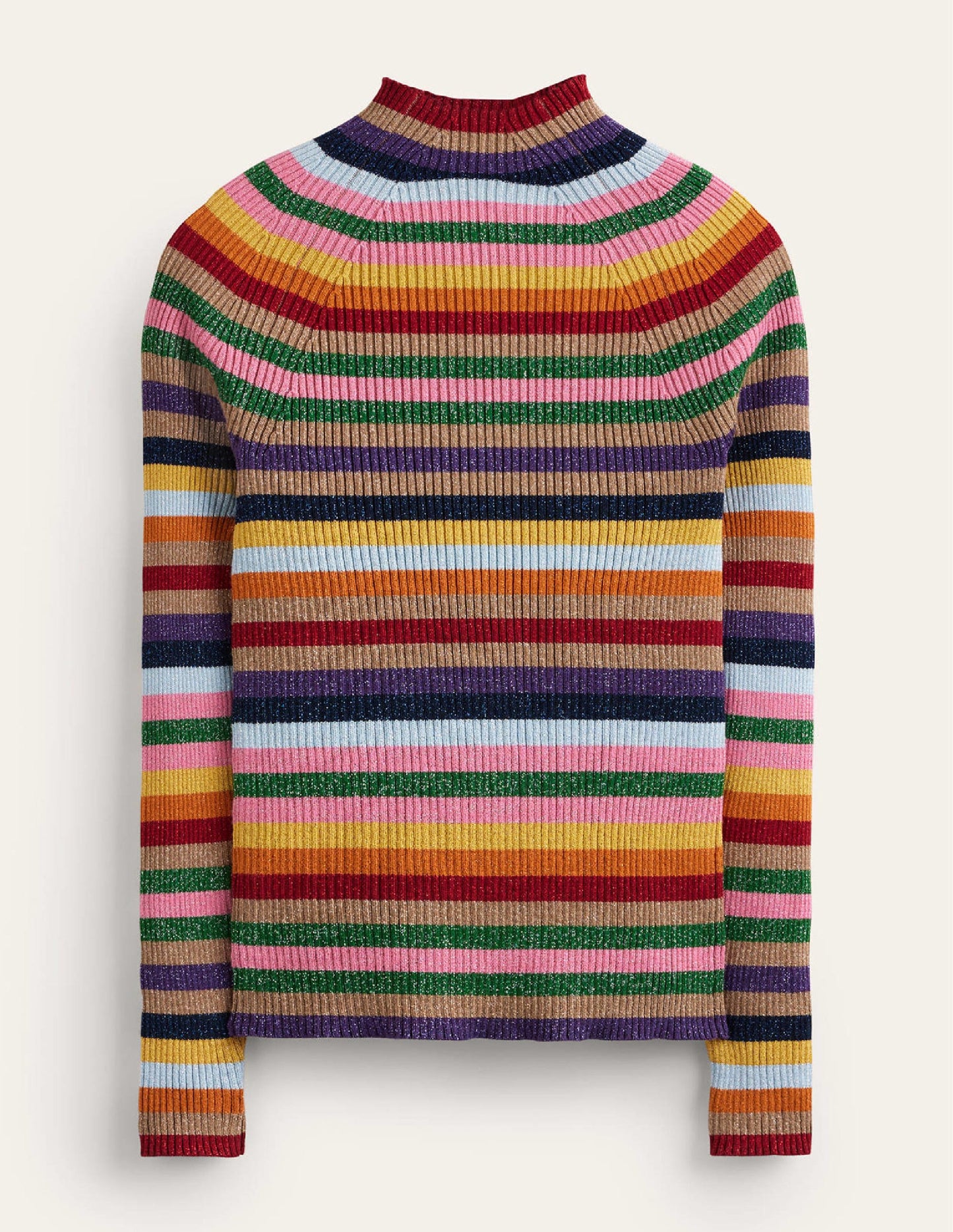 Matilda Glitzer-Pullover-Glitzer/Bunt, Gestreift