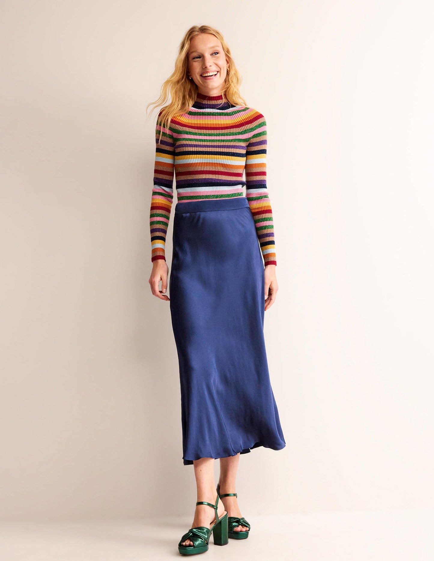 Matilda Glitzer-Pullover-Glitzer/Bunt, Gestreift