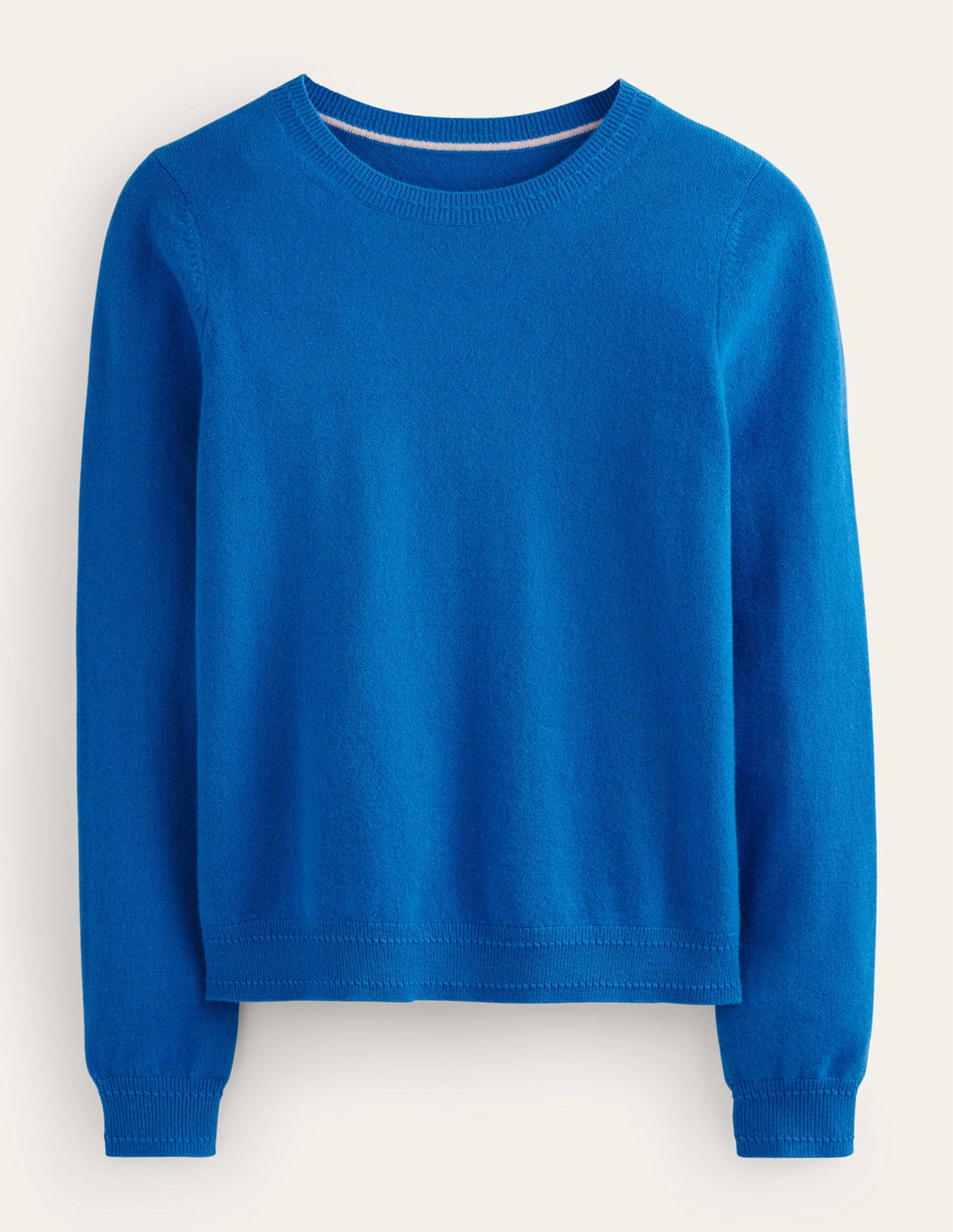 Eva Kaschmirpullover mit Rundhalsausschnitt-Cyanblau - Image 6