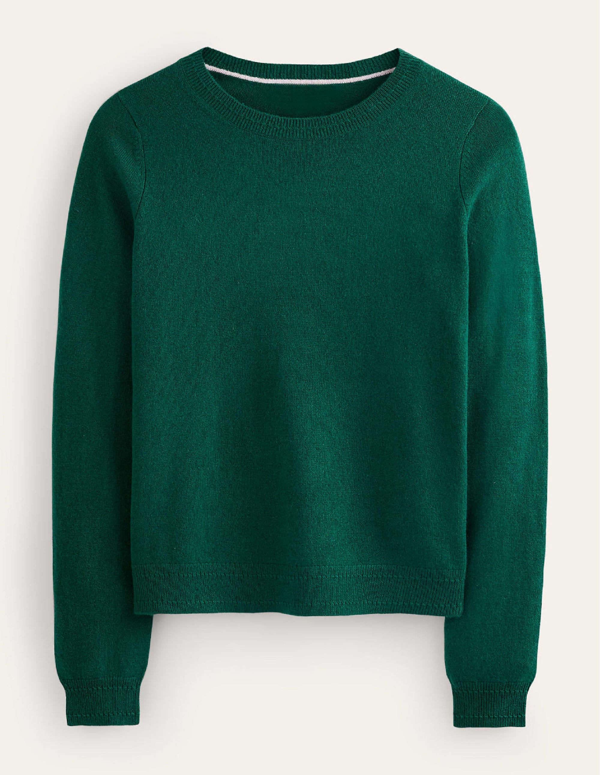 Eva Kaschmirpullover mit Rundhalsausschnitt-Dunkles Waldgrün - Image 7