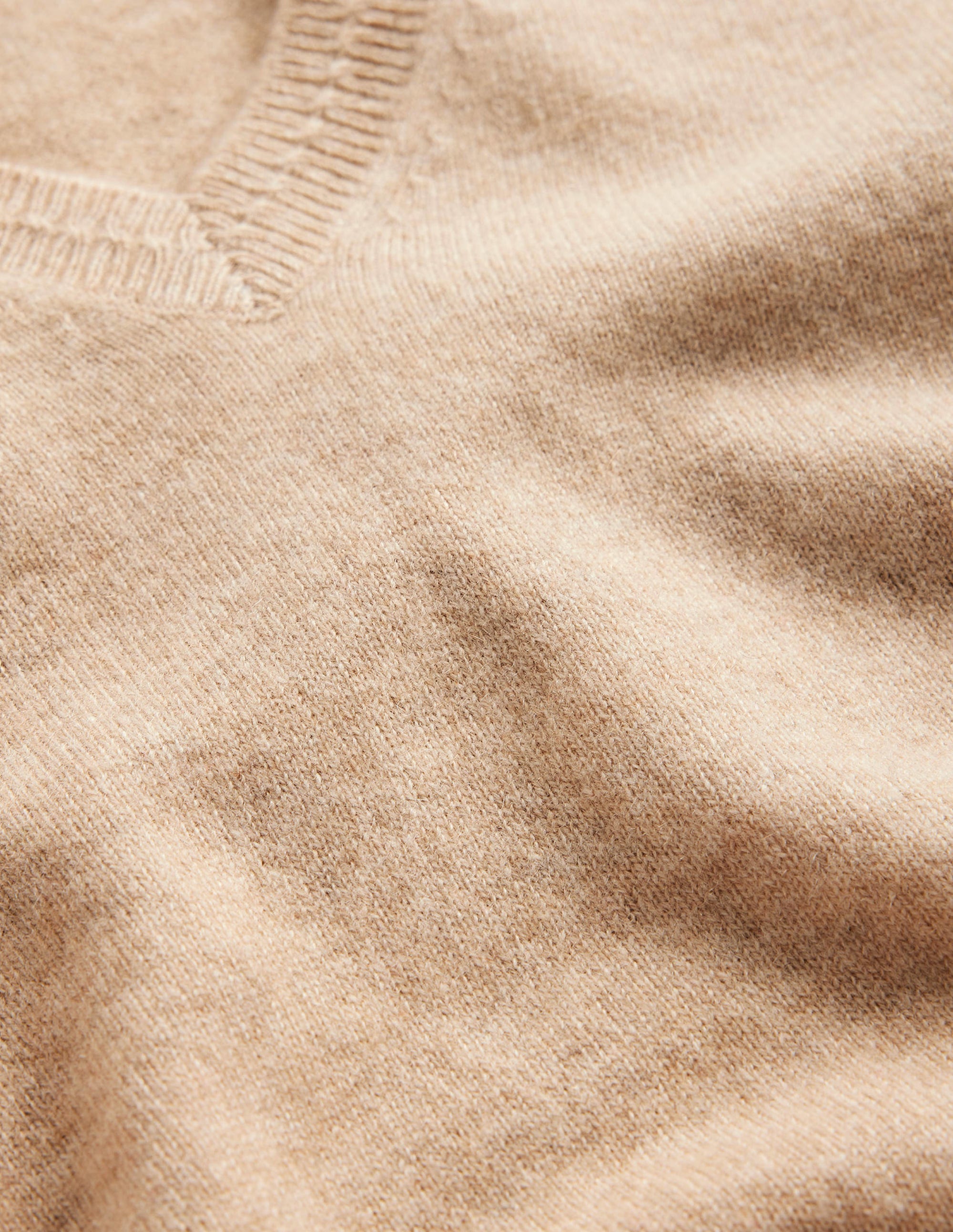Eva Kaschmirpullover mit V-Ausschnitt-Graubraun Meliert - Image 7