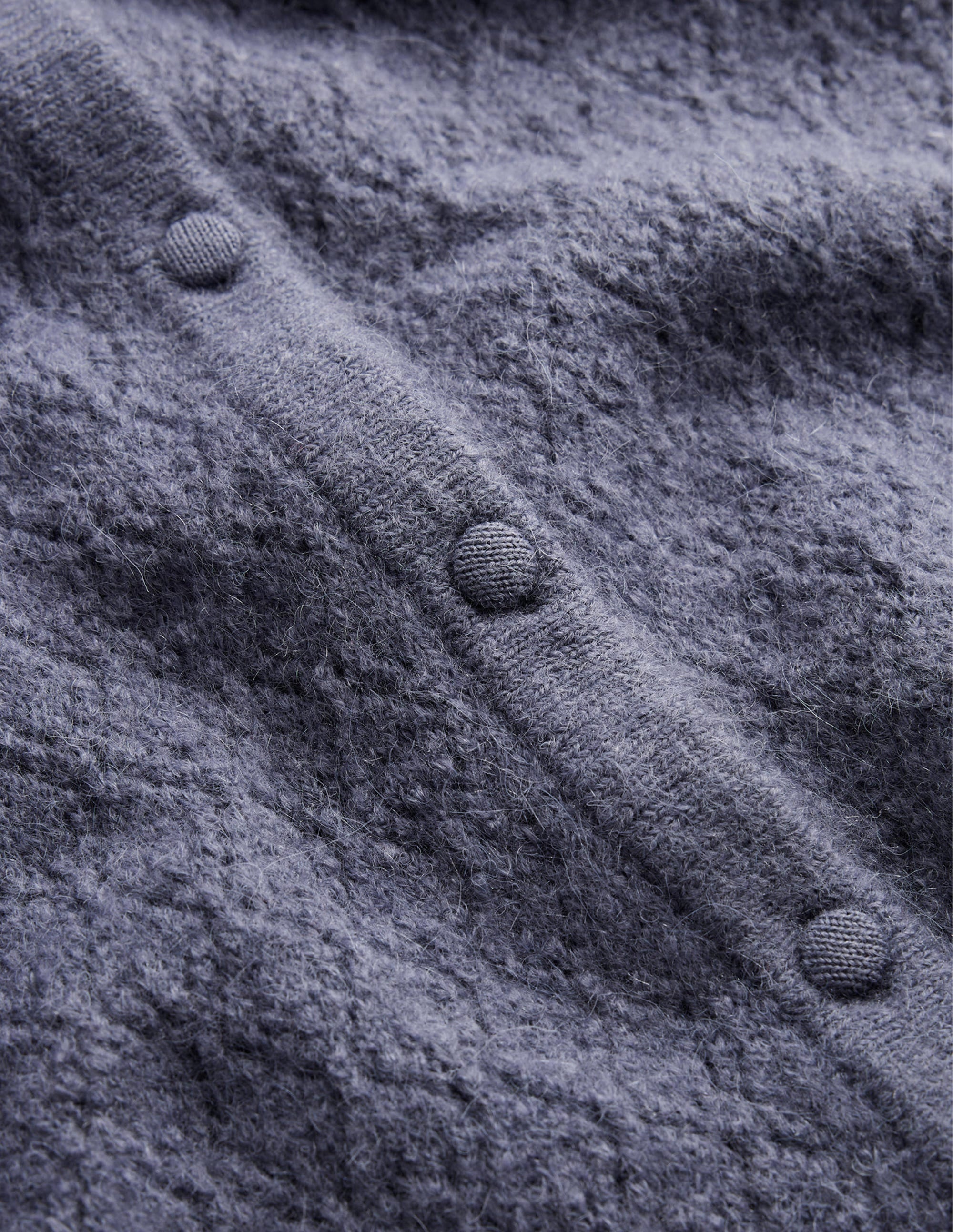 Cardigan duveteux en pointelle-Bleu ombre nocturne - Image 6