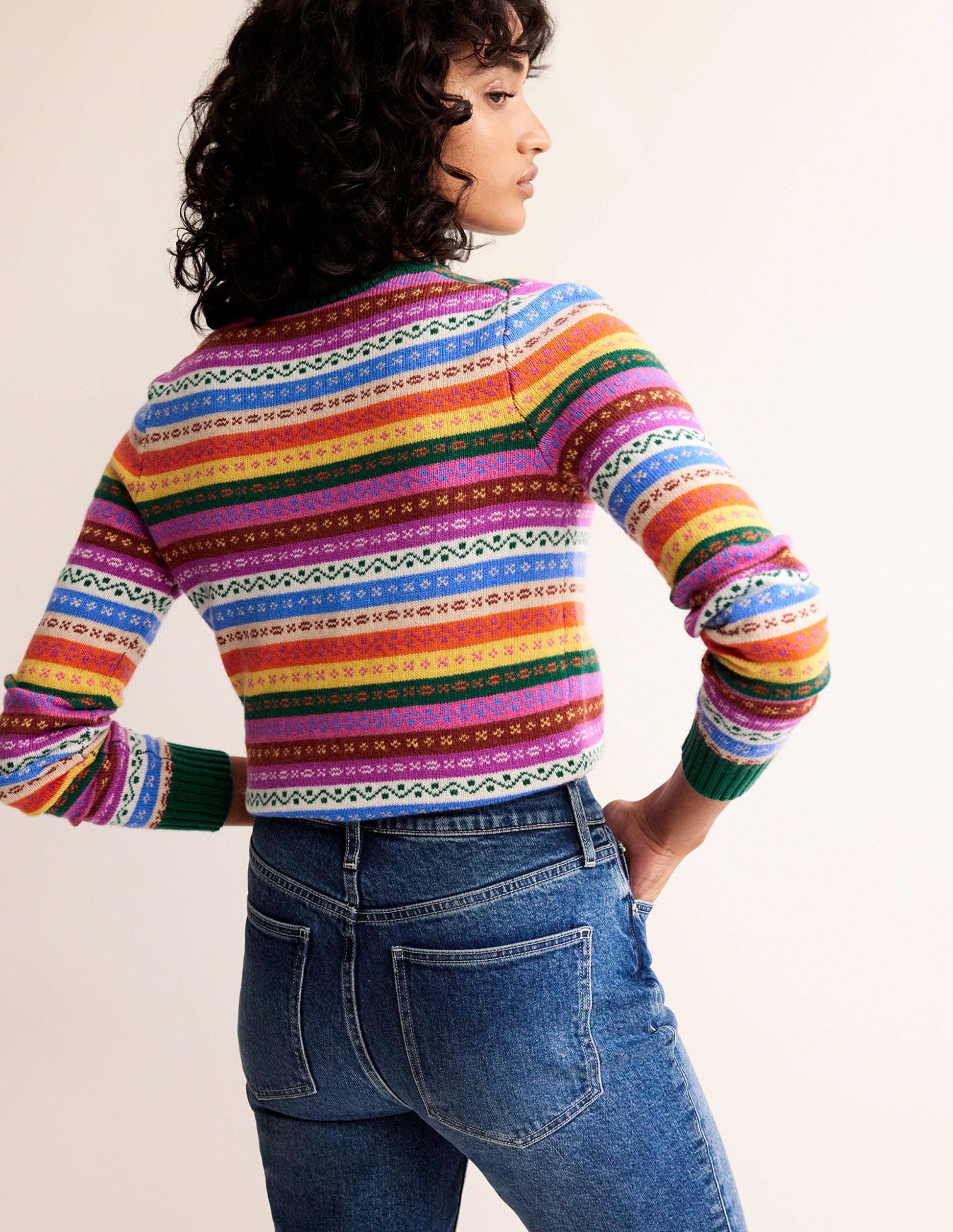 Edie Fair Isle Cardigan-Rainbow Fair Isle-3
