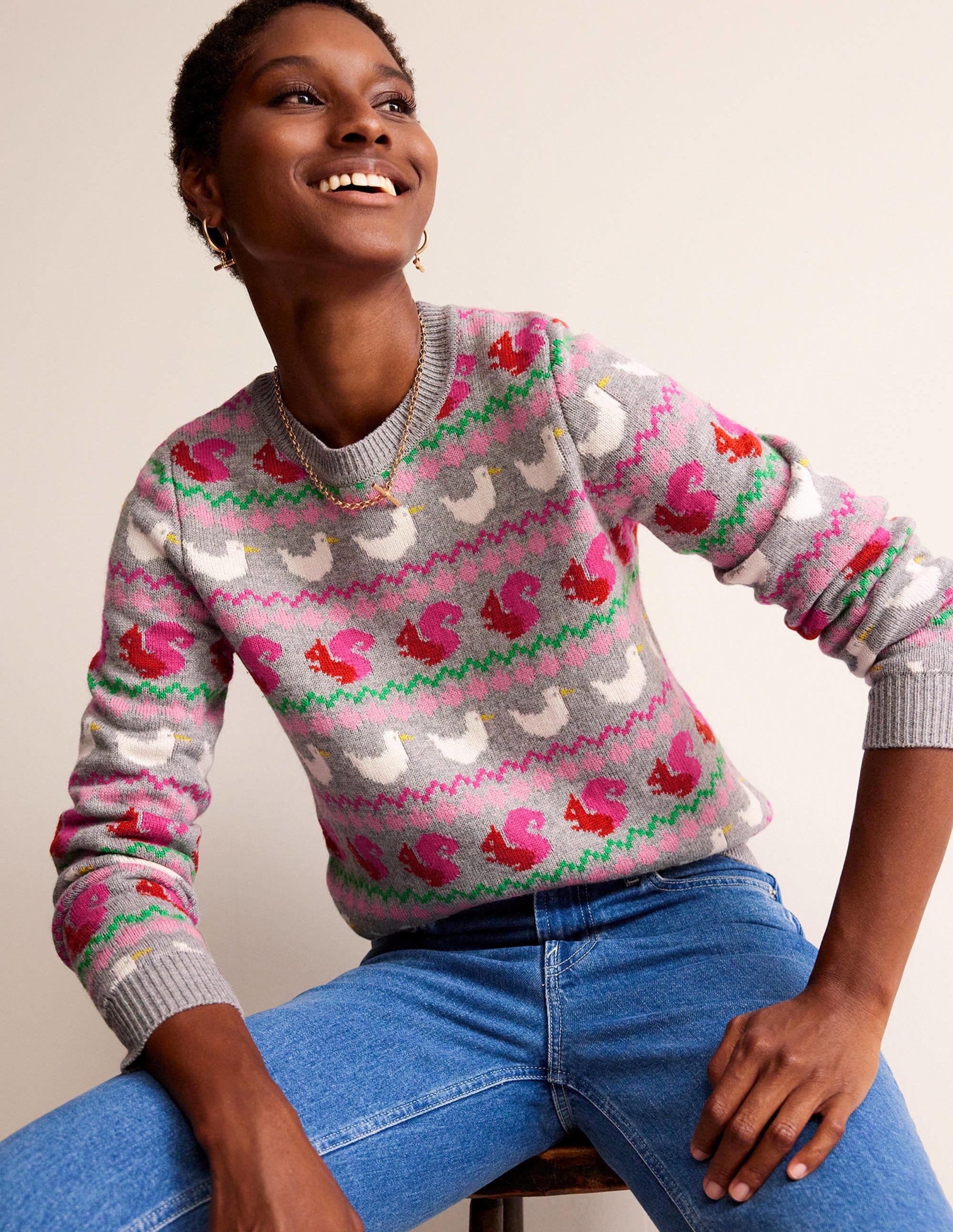 Edie Fair-Isle-Pullover-Naturliebhaber - Image 1