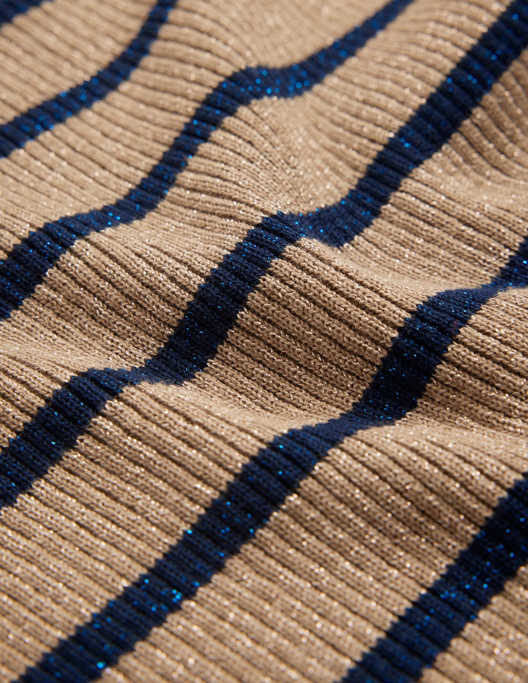 Pull Effie à rayures scintillantes-Rayure Camel et bleu marine - Image 7