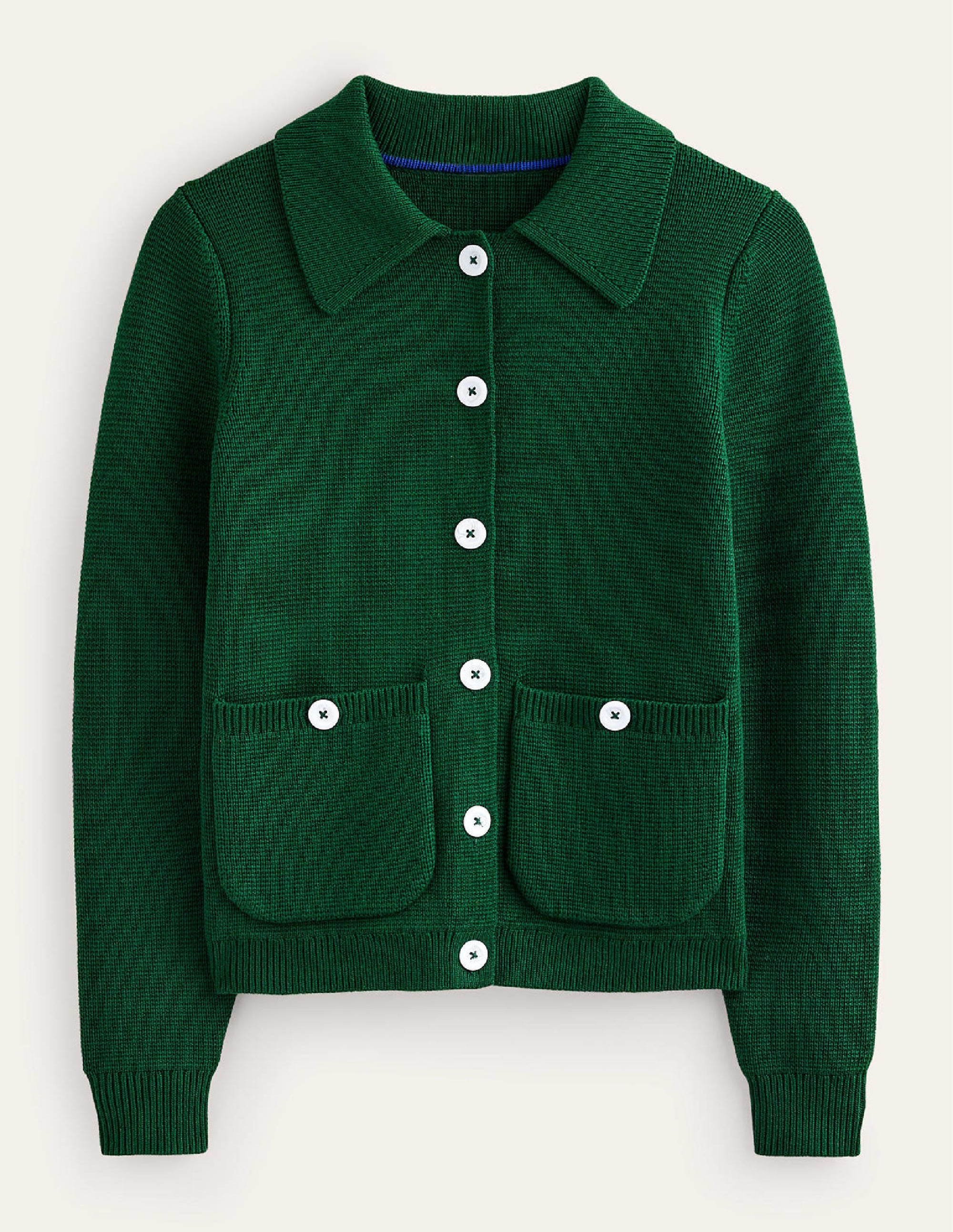 Gilet Emily en laine mélangée-Vert chasseur - Image 5