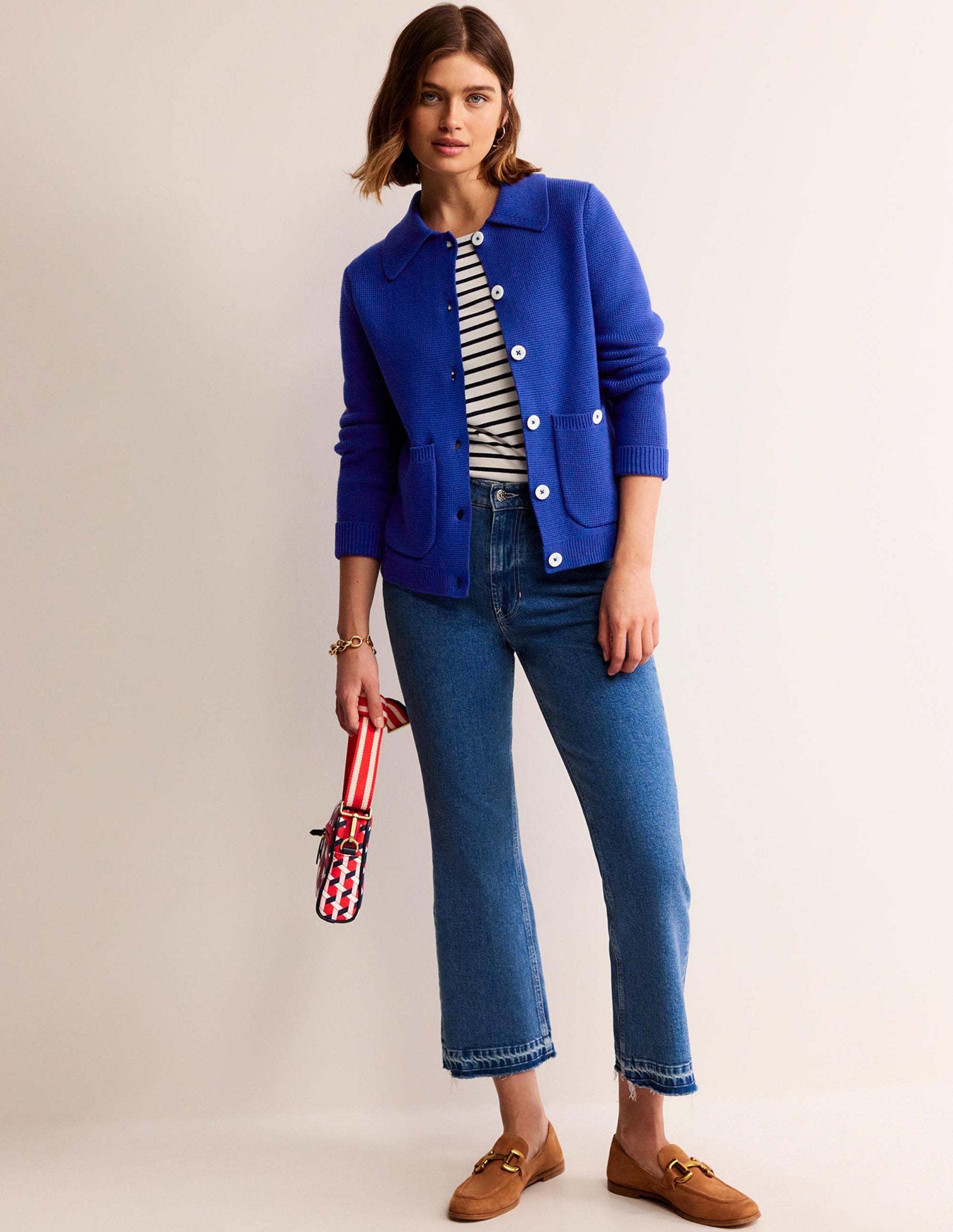 Emily Wool Blend Cardigan-Lapis-4