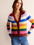 Gilet Olivia en laine mérinos-Arc-en-ciel multi