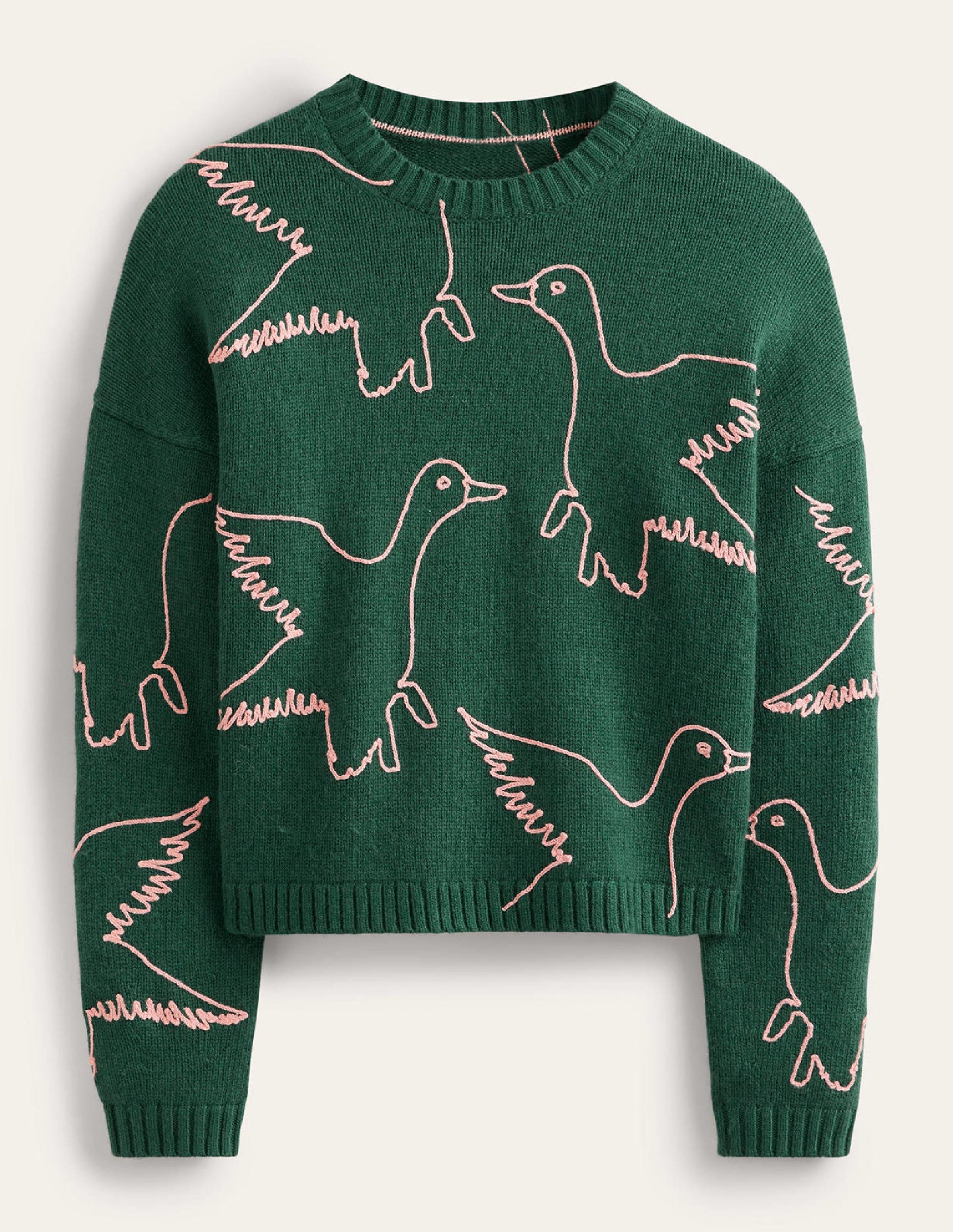 Embroidered-Duck Jumper-Amazon Green-5
