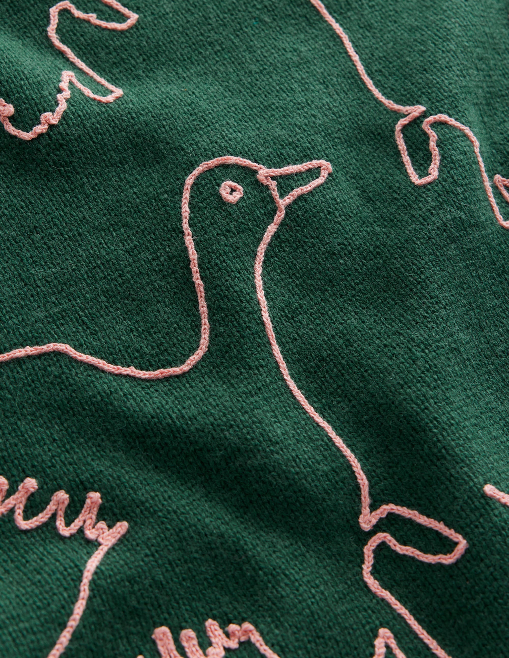 Embroidered-Duck Jumper-Amazon Green - Image 6