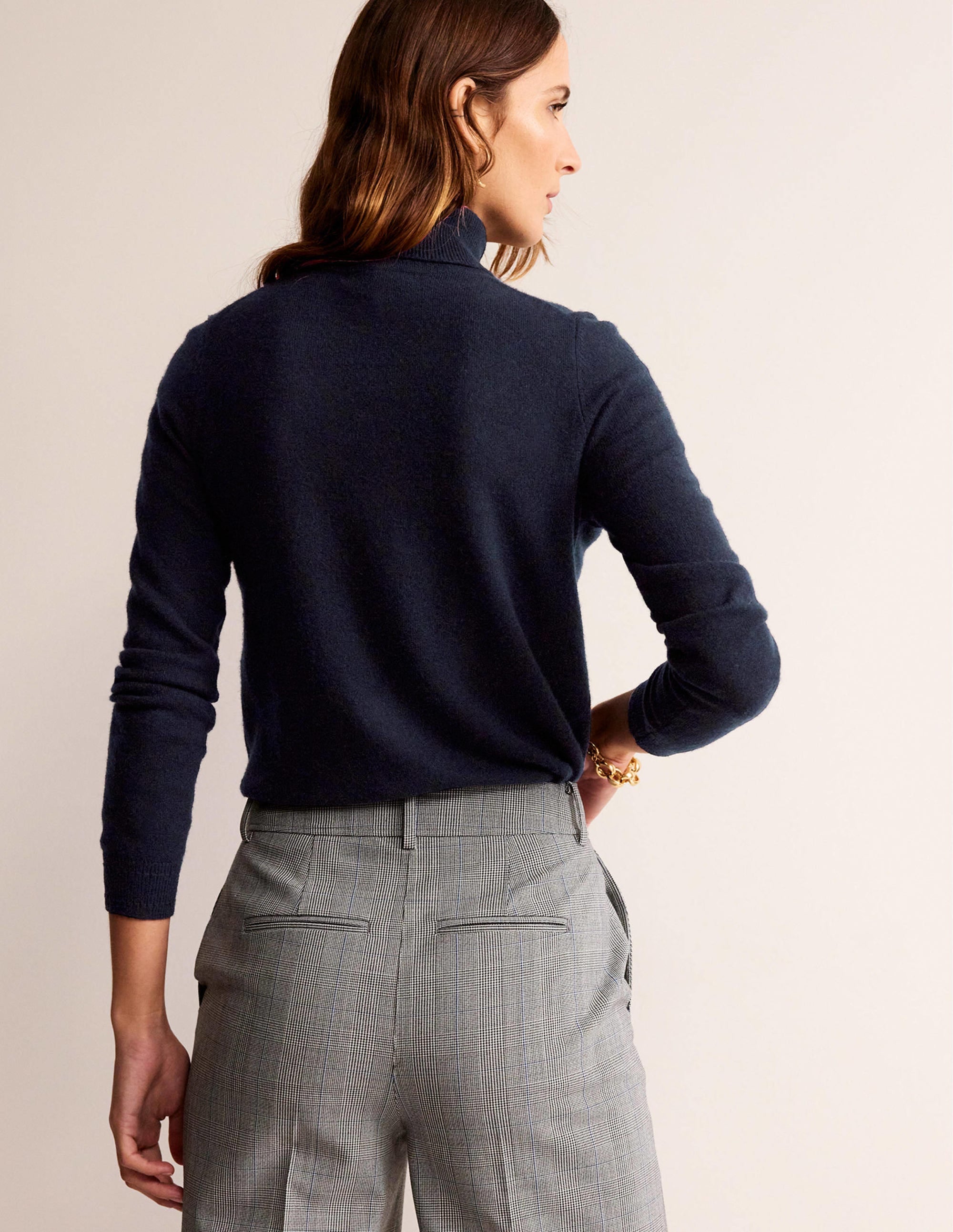 Eva Pullover aus Kaschmir-Marineblau - Image 3